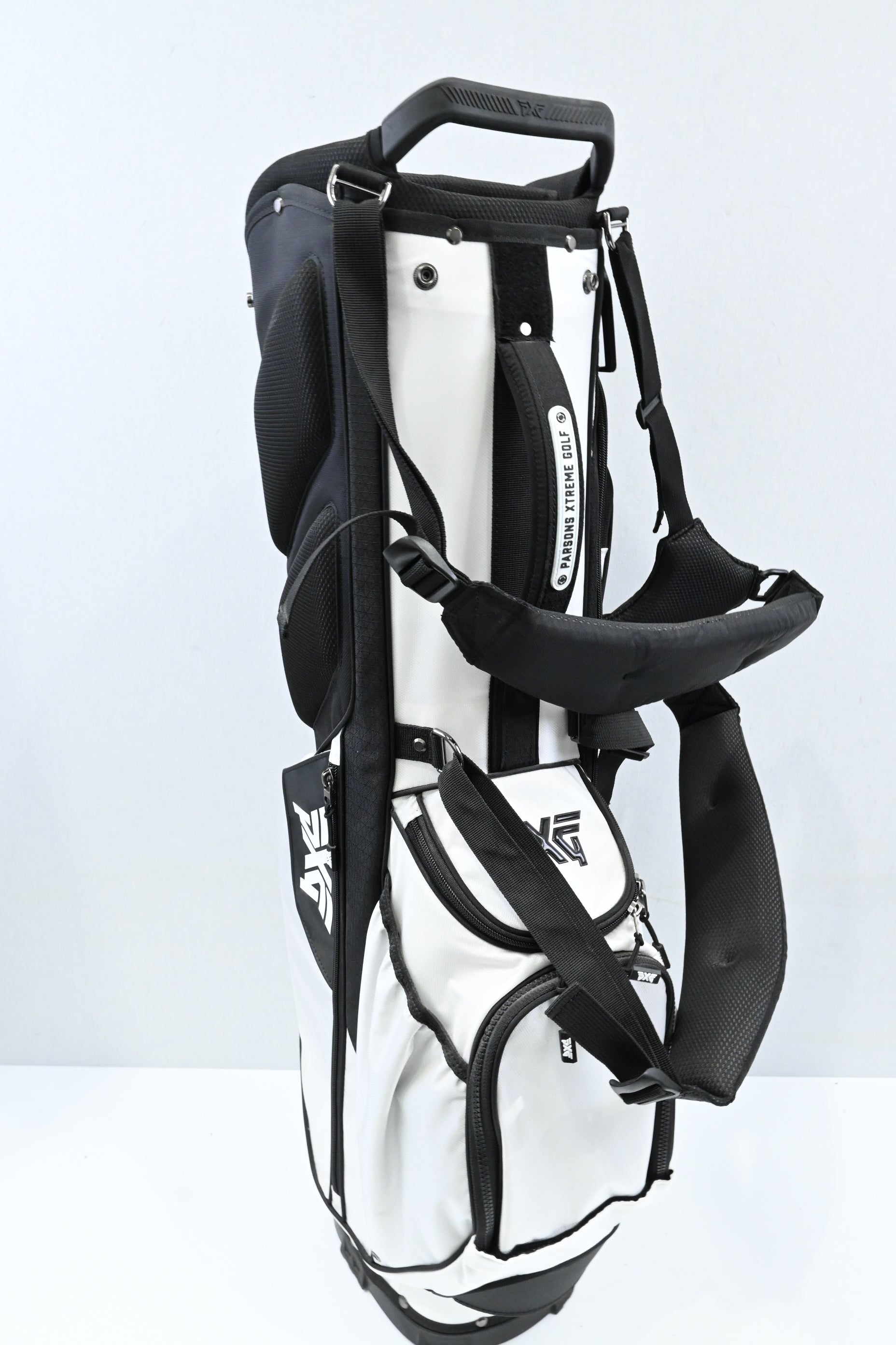 PXG Parsons Xtreme Stand Bag / 4-Way Divider / White, Black