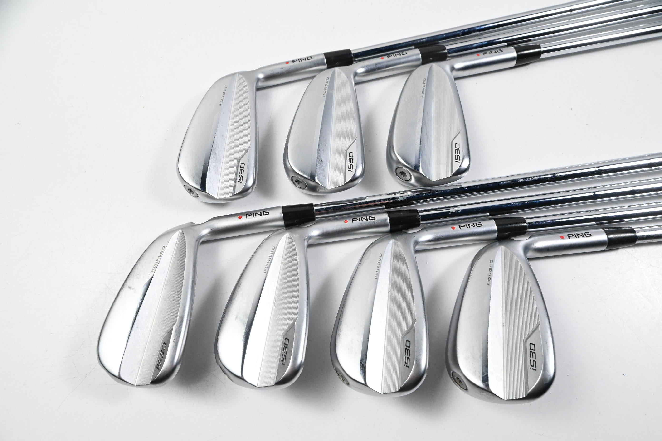 Ping i530 Irons / 5-PW+GW / Red Dot / X-Flex KBS Tour 130 Shafts