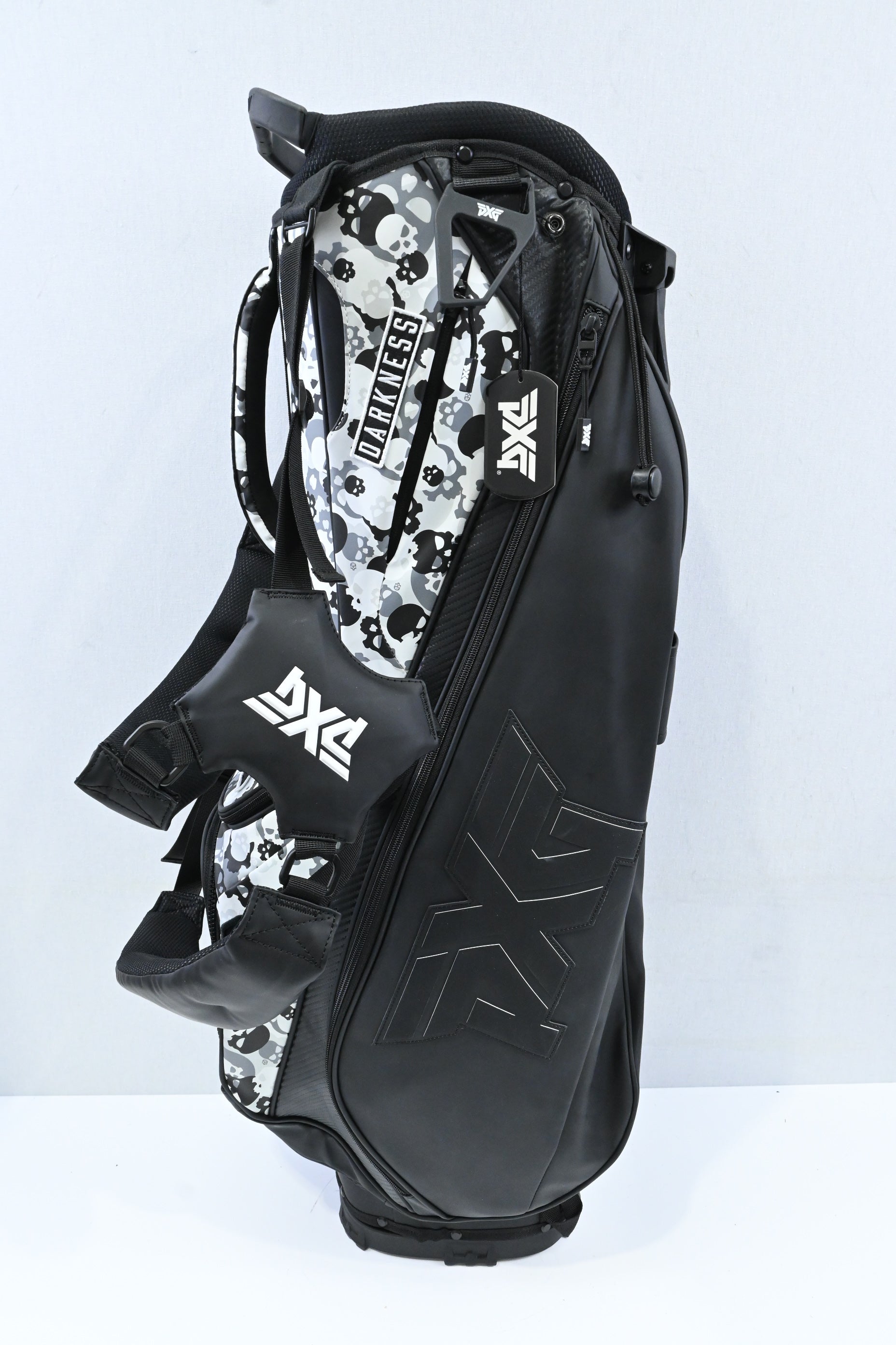 PXG Darkness Skull Camo 2023 Stand Bag / 4-Way Divider / Black, Grey, White