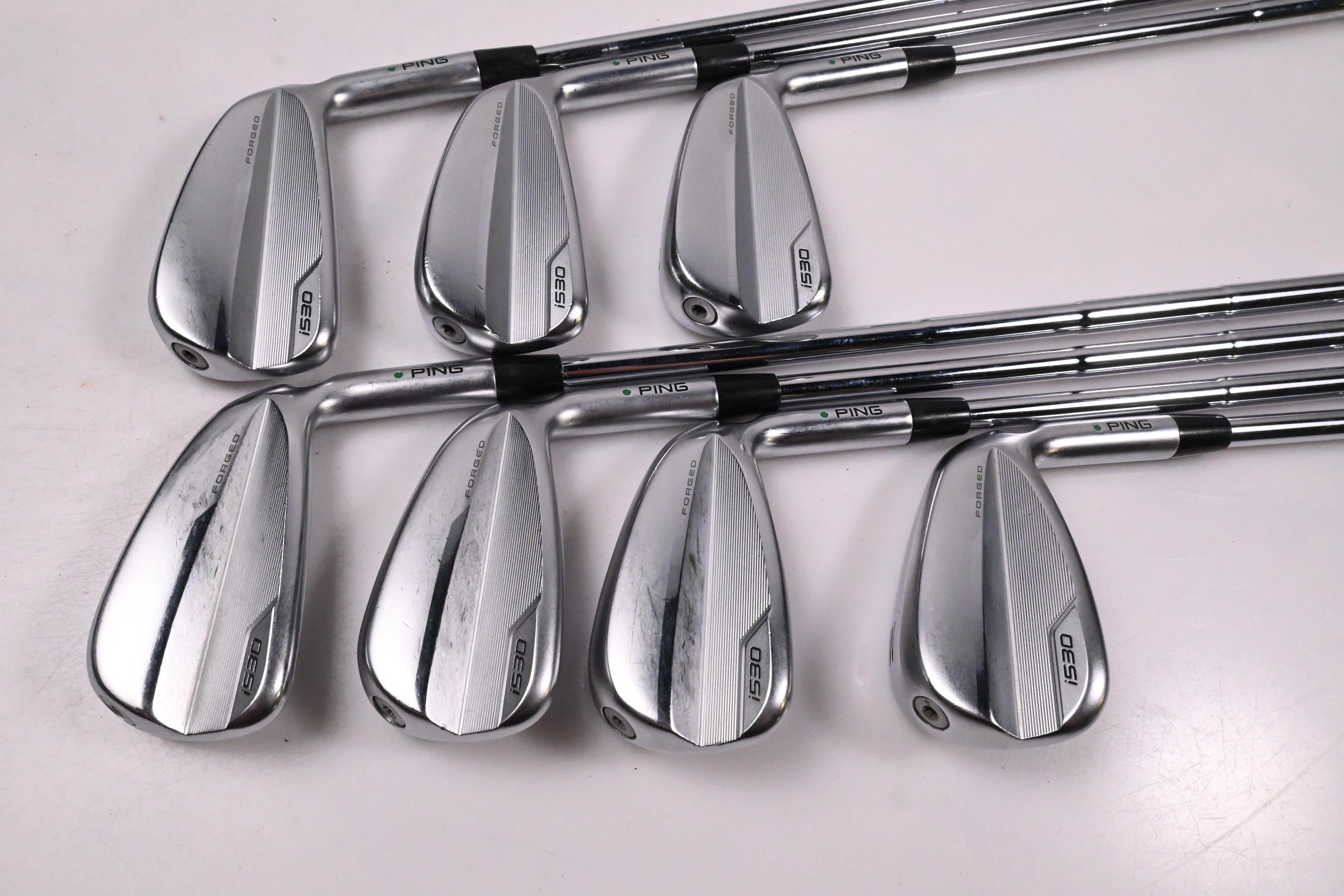 Ping i530 Irons / 4-PW / Green Dot / X-Flex Dynamic Gold Mid 115 X100 Shafts