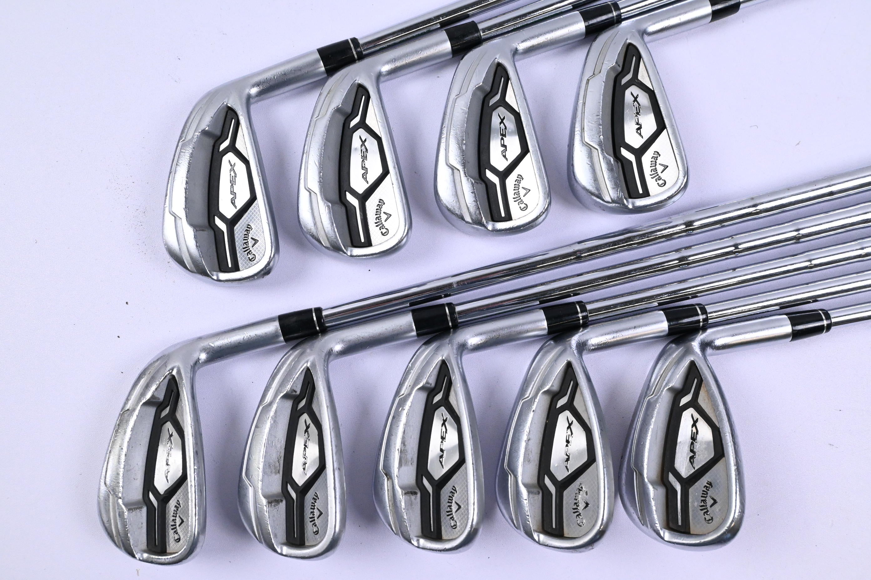 Callaway Apex CF16 Irons / 4-PW+GW+SW / Stiff Flex KBS Tour-V 110 Shafts