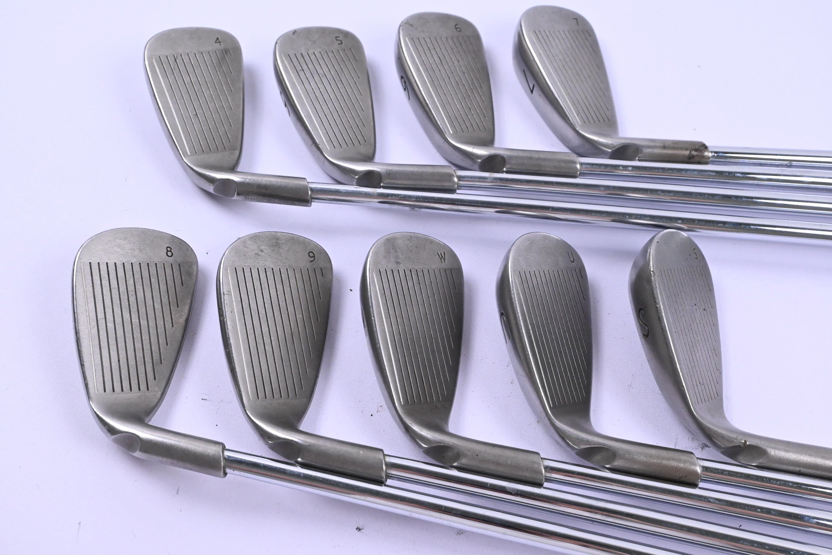 Ping G15 Irons / 4-PW+GW+SW / White Dot / Stiff Flex Ping AWT 2.0 Shafts