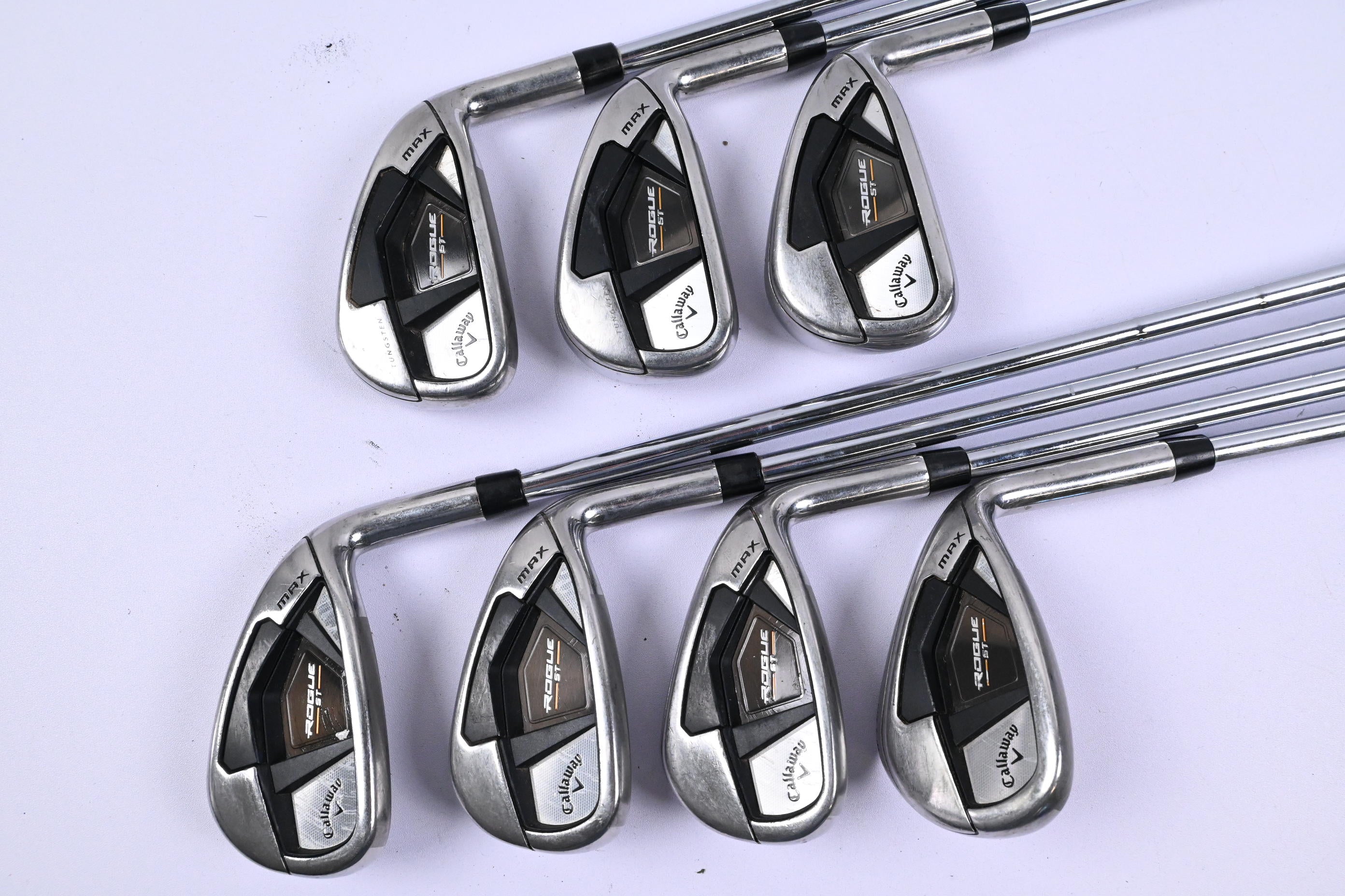 Callaway Rogue ST Max Irons / 5-PW+SW / Stiff Flex Elevate MPH 95 Shafts