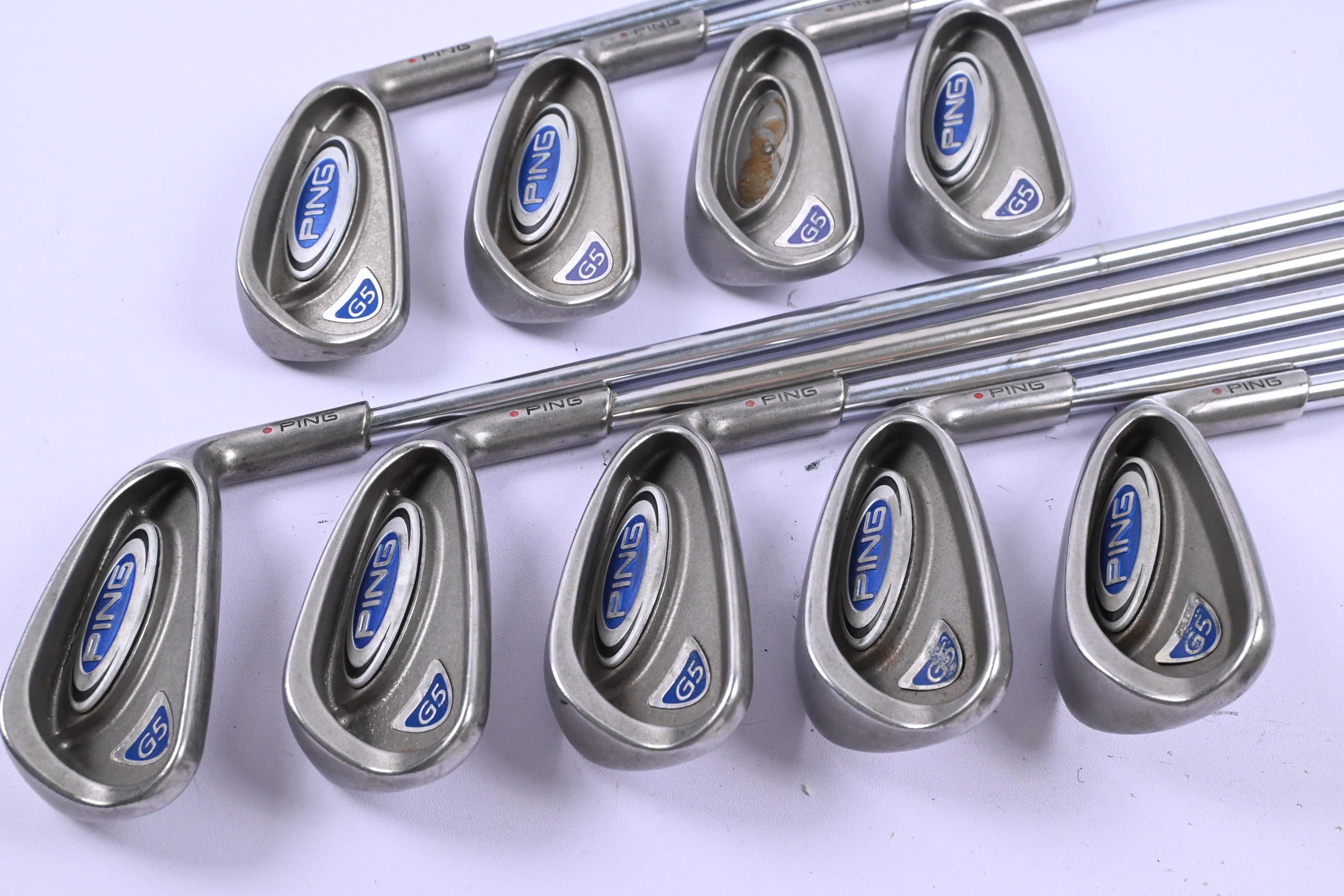 Ping G5 Irons / 3-PW+SW / Red Dot / Regular Flex Ping CFS Shafts