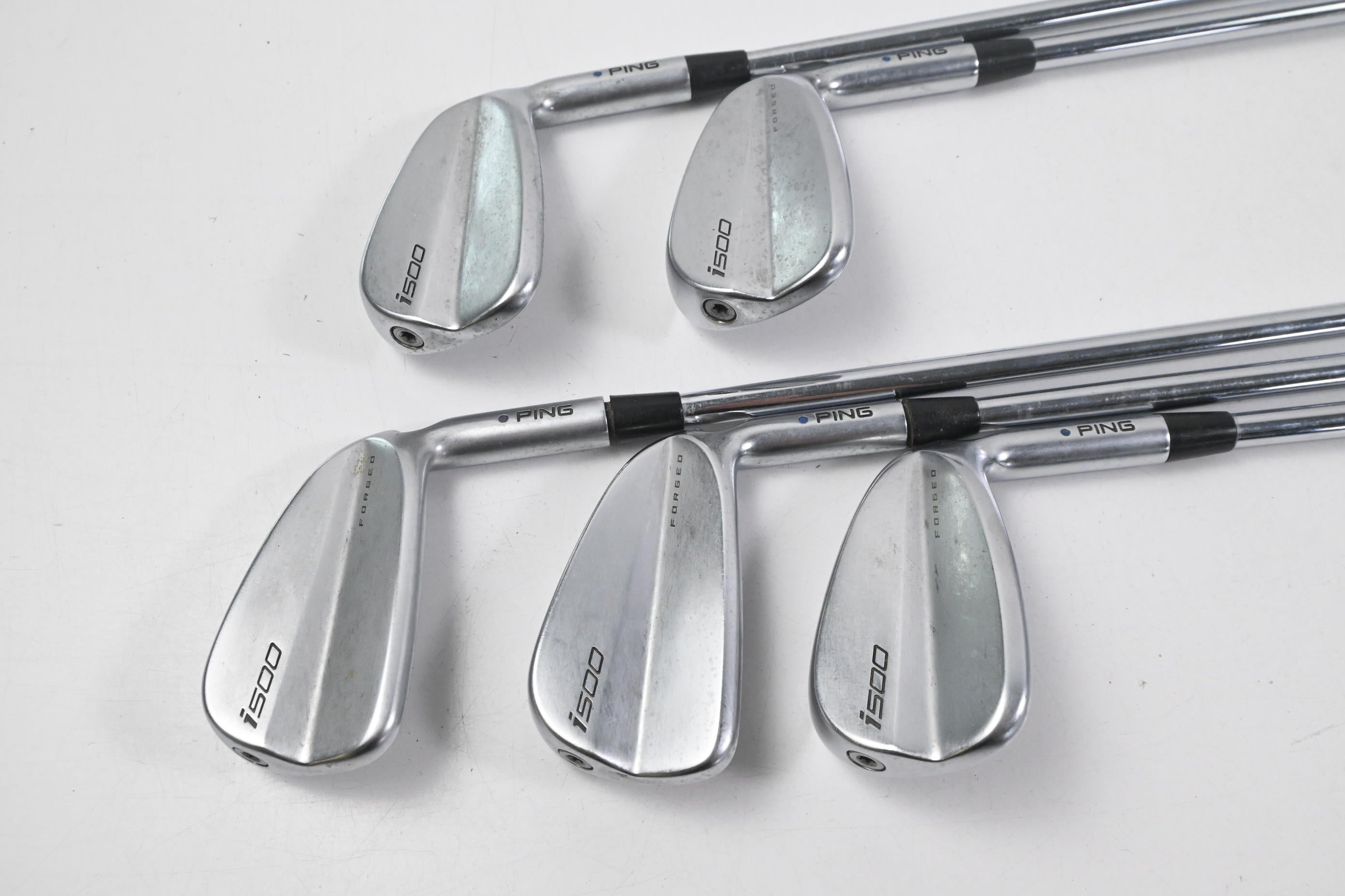 Ping i500 Irons / 6-PW / Blue Dot / Stiff Flex Ping AWT 2.0 Shafts