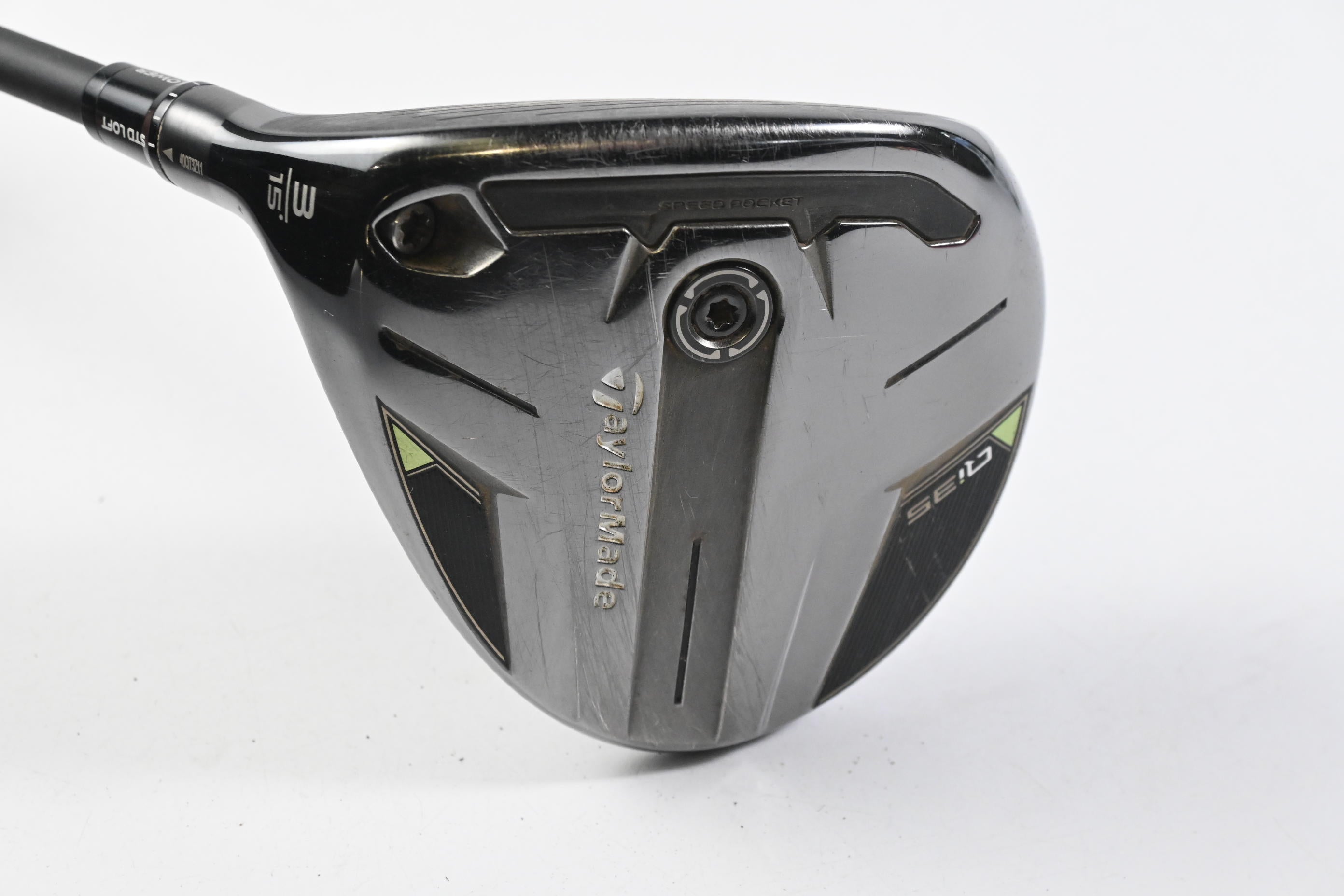 Left Hand Taylormade Qi35 #3 Wood / 15 Degree / Regular Flex REAX 55 Shaft