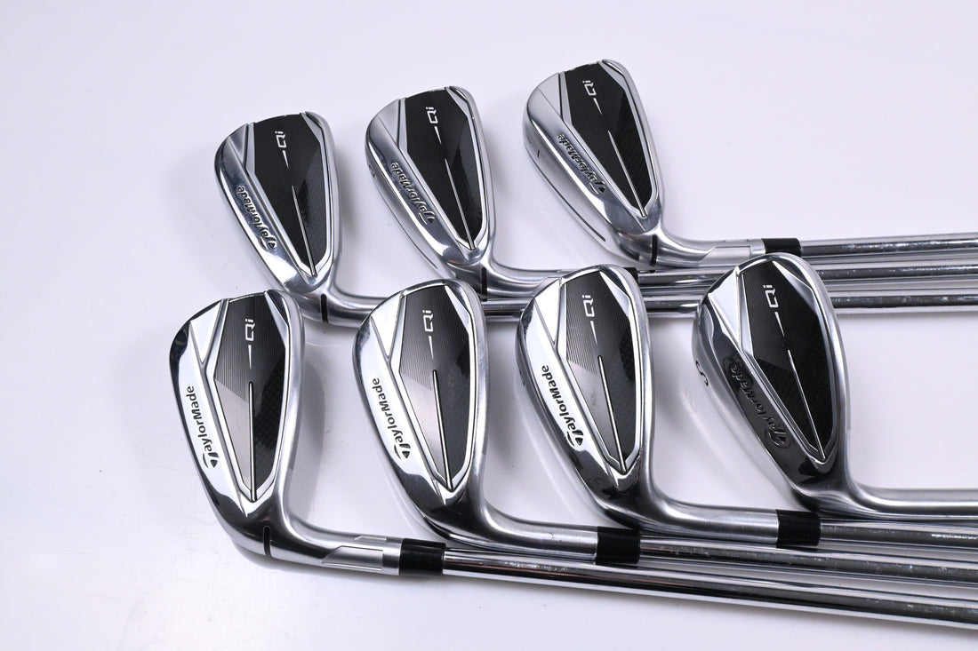 Left Hand Taylormade Qi Irons / 5-PW+SW / Stiff Flex KBS Max MT 85 Shaft