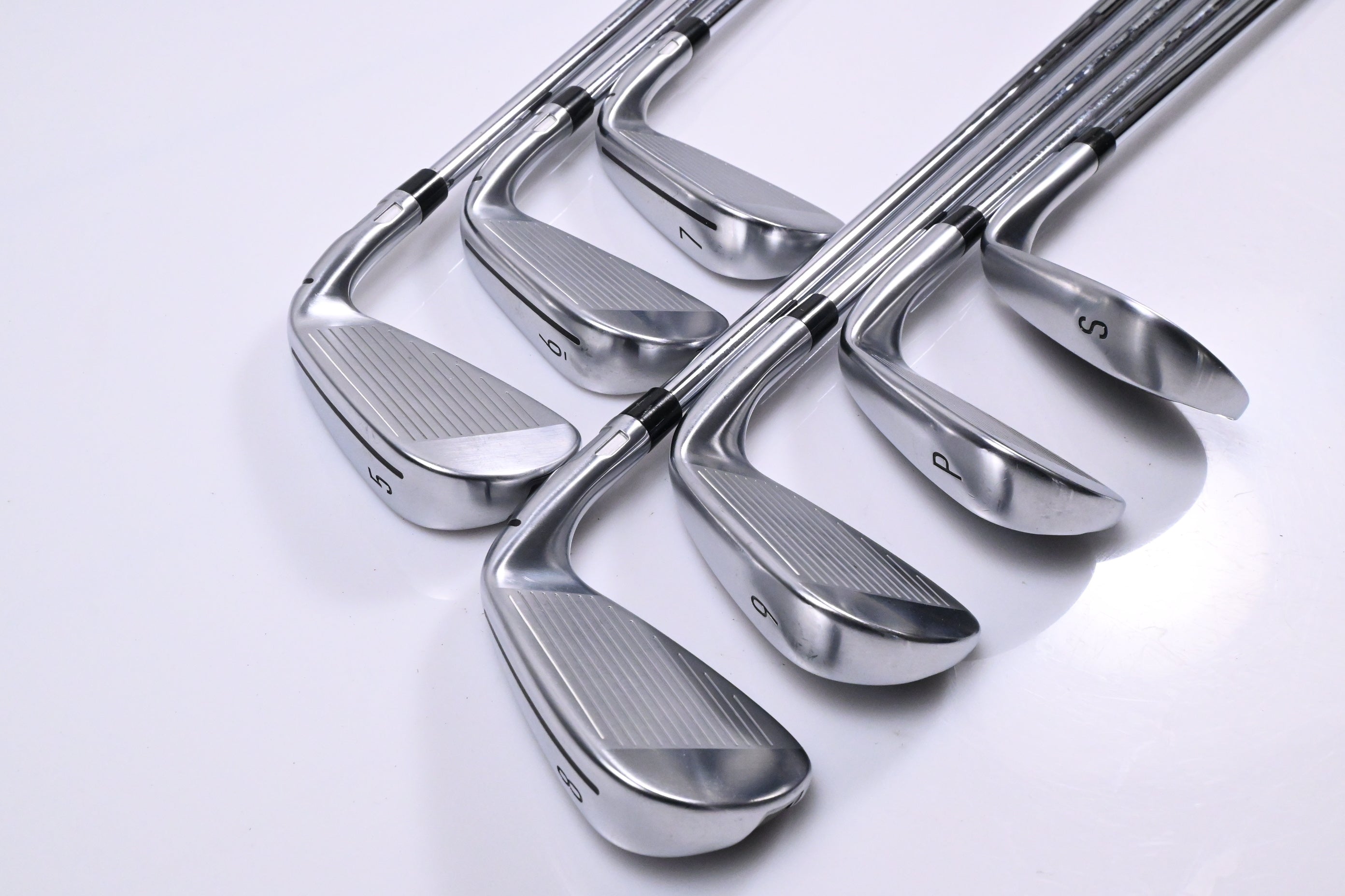Left Hand Taylormade Qi Irons / 5-PW+SW / Stiff Flex KBS Max MT 85 Shaft