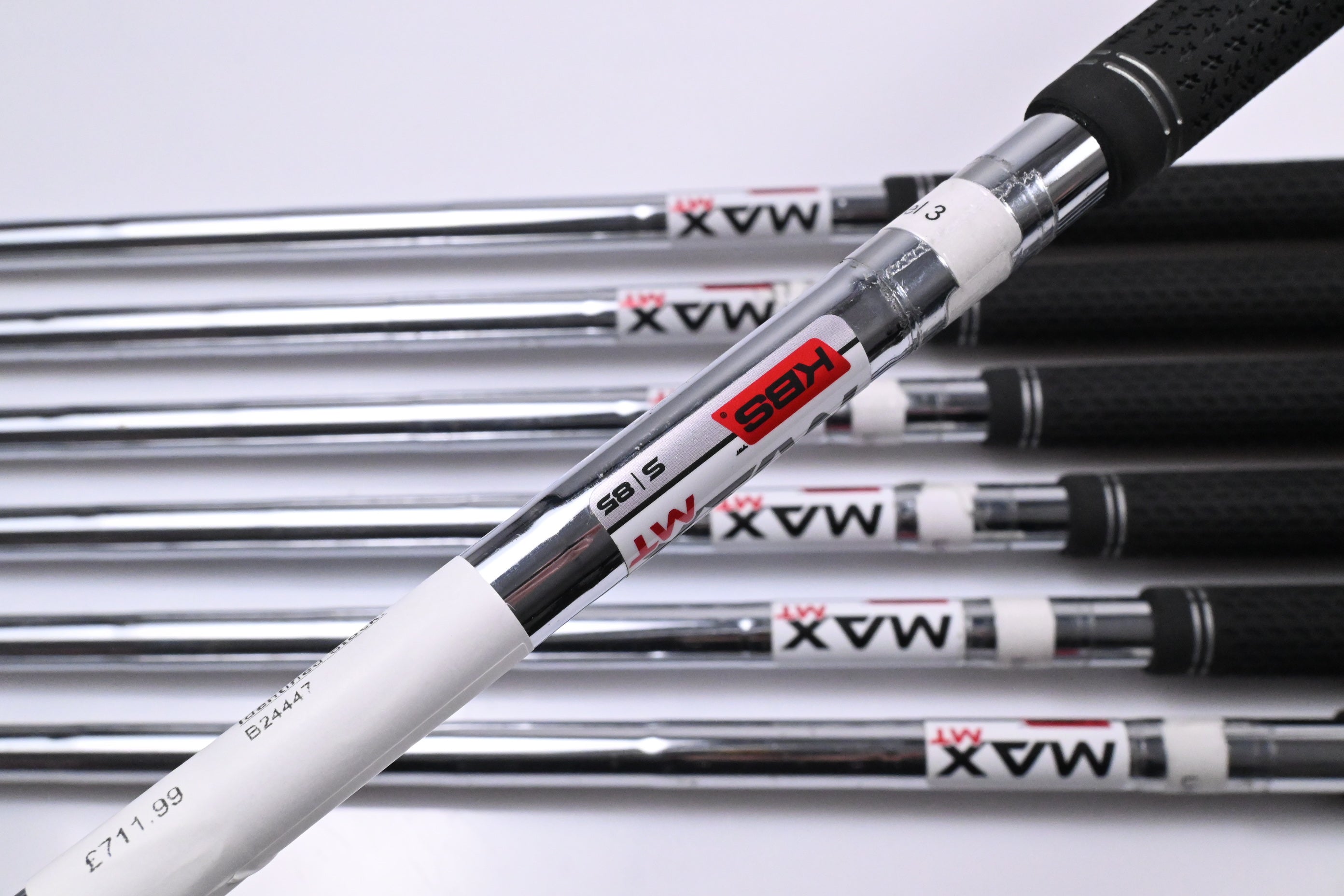 Left Hand Taylormade Qi Irons / 5-PW+SW / Stiff Flex KBS Max MT 85 Shaft