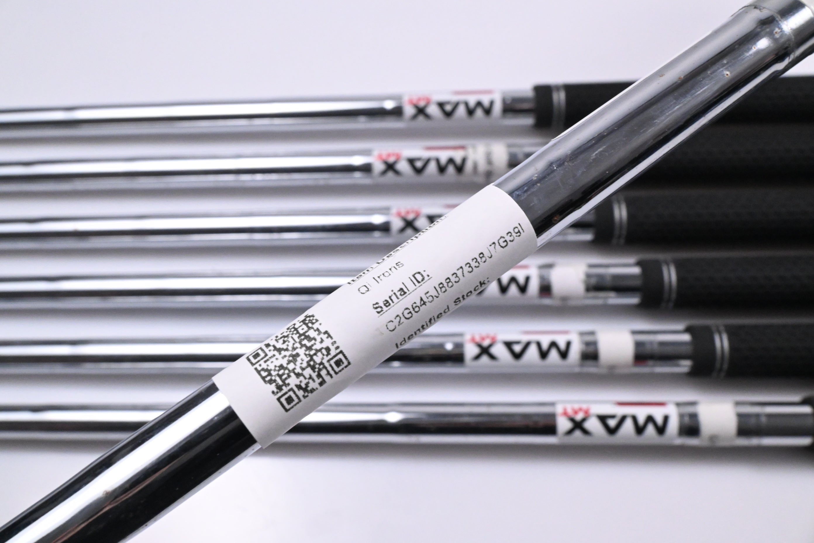 Left Hand Taylormade Qi Irons / 5-PW+SW / Stiff Flex KBS Max MT 85 Shaft