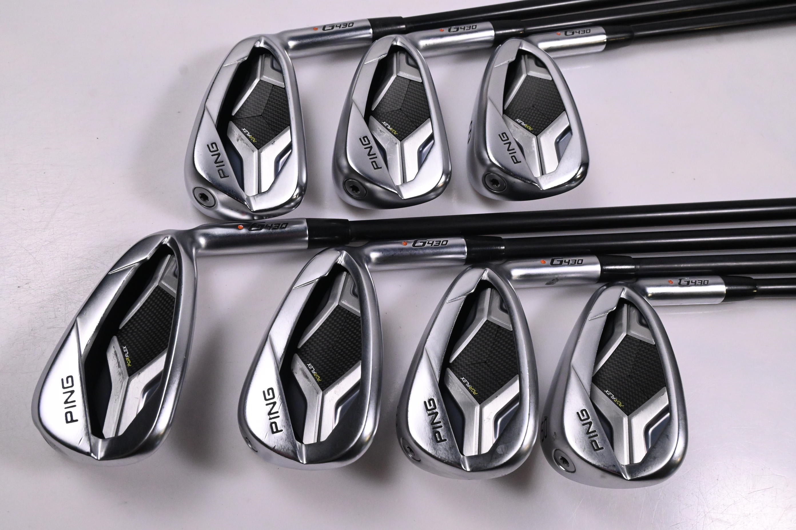 Ping G430 Irons / 6-PW+45°+50° / Orange Dot / Regular Flex Ping Alta CB Black