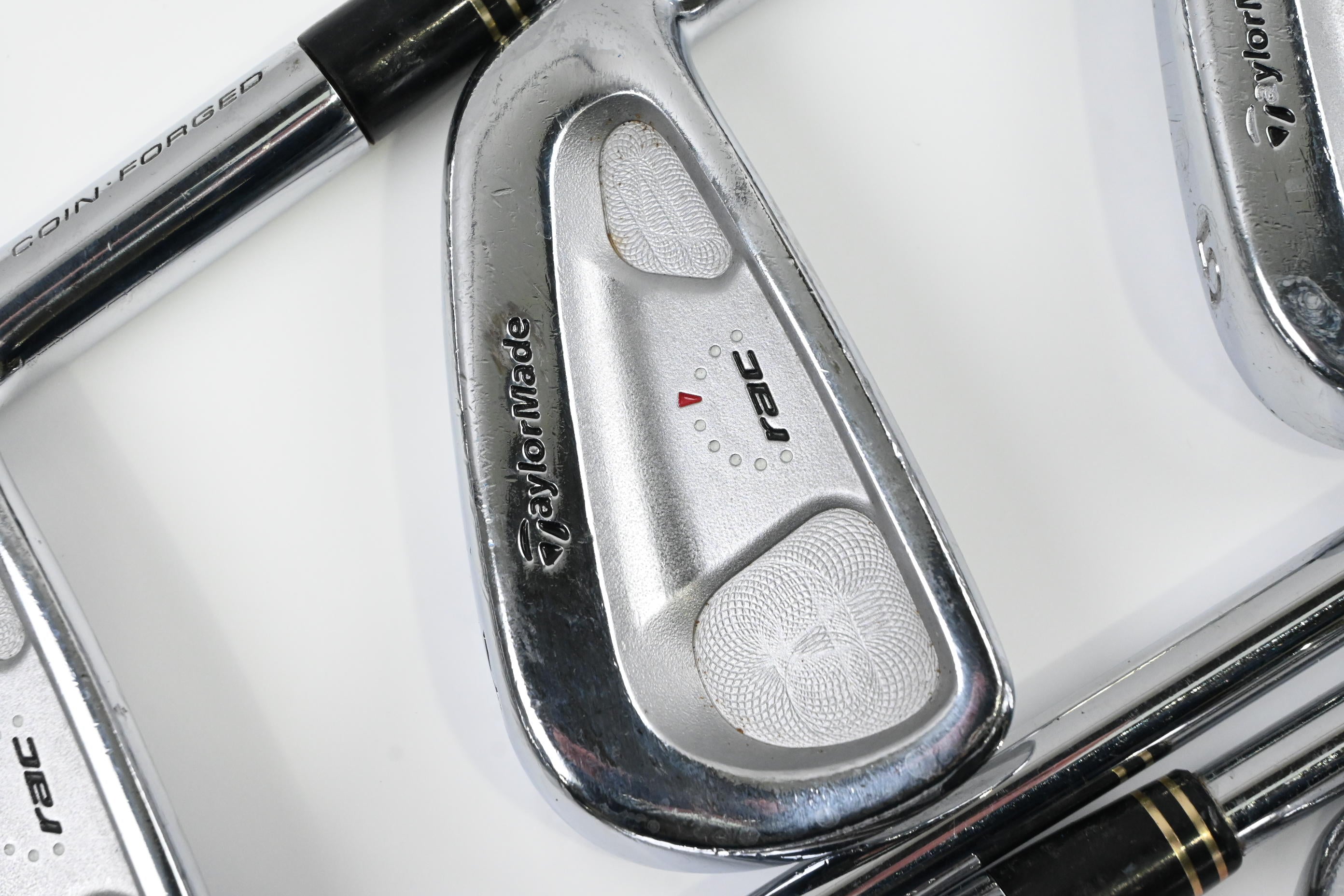 Taylormade RAC CB Coin Forged Irons / 3-9 / Stiff Flex Dynamic Gold S300 Shafts