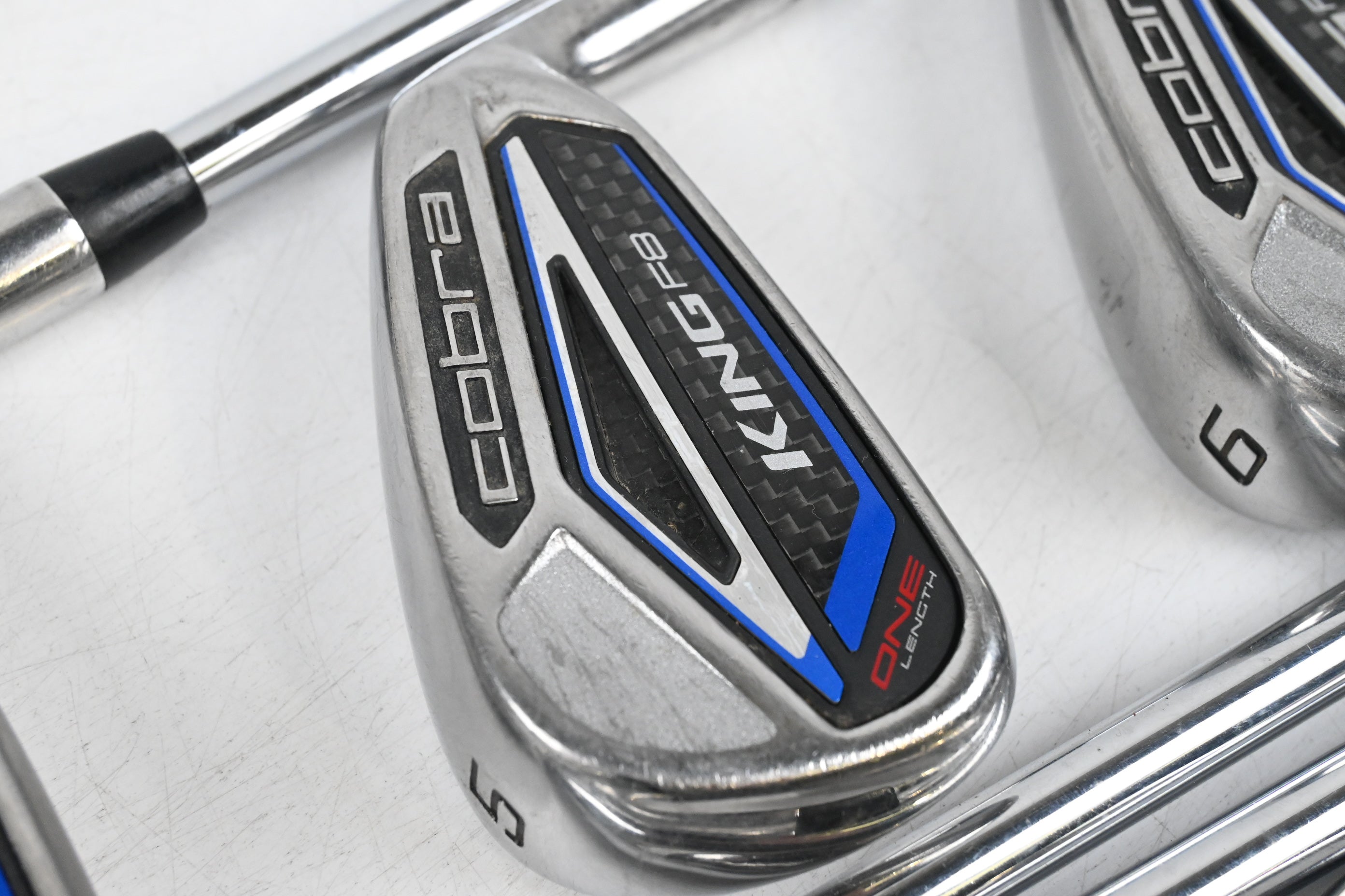 Cobra King F8 One Length Irons / 4-PW / Regular Flex One Flighted Shafts