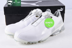 Puma TitanTour Ignite Premium Disc Shoes / White / UK 10