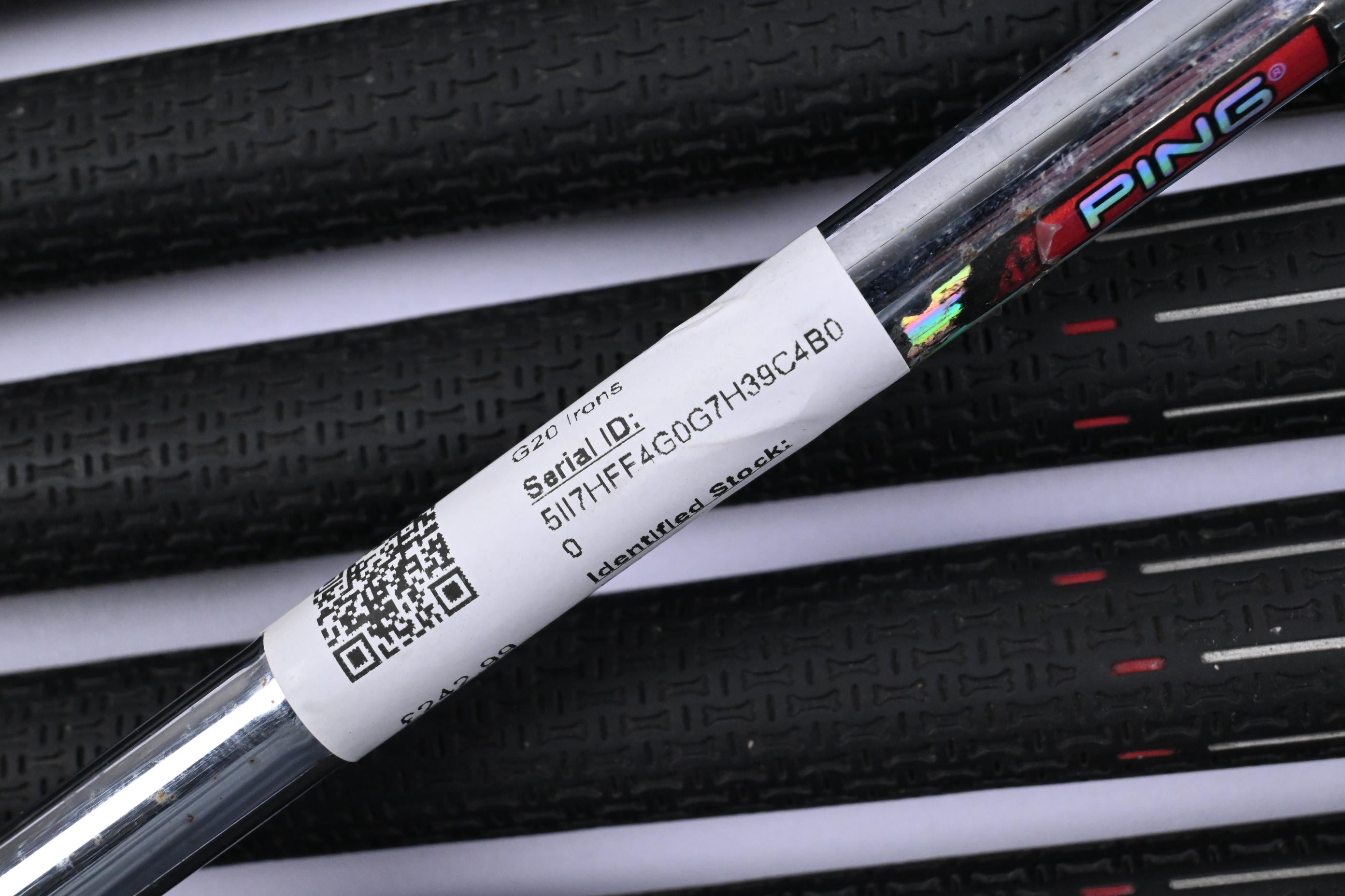 Ping G20 Irons / 4-PW+SW / White Dot / Regular Flex Ping CFS Shafts
