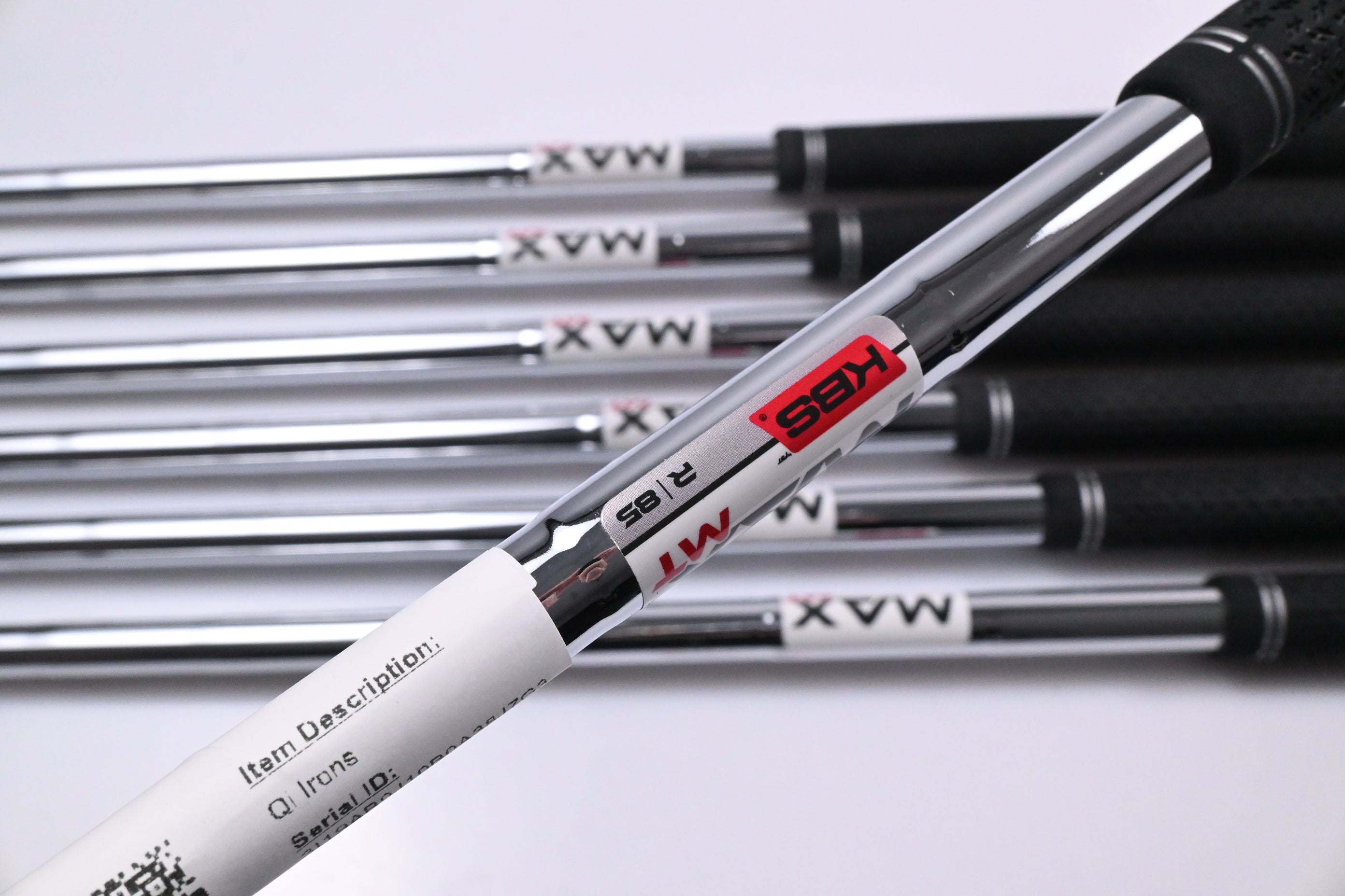 Left Hand Taylormade Qi Irons / 5-PW+SW / Regular Flex KBS Max MT 85 Shafts