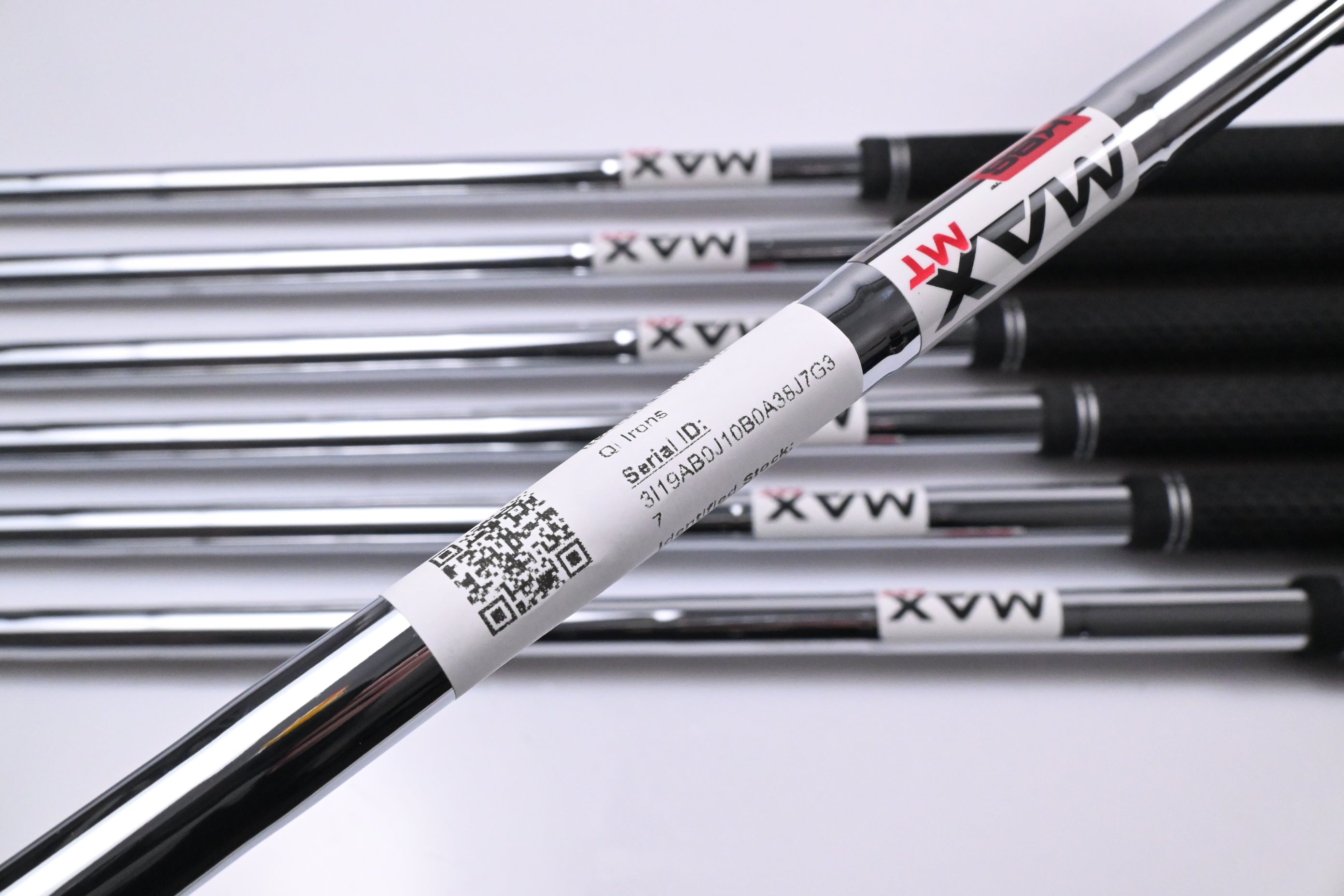 Left Hand Taylormade Qi Irons / 5-PW+SW / Regular Flex KBS Max MT 85 Shafts