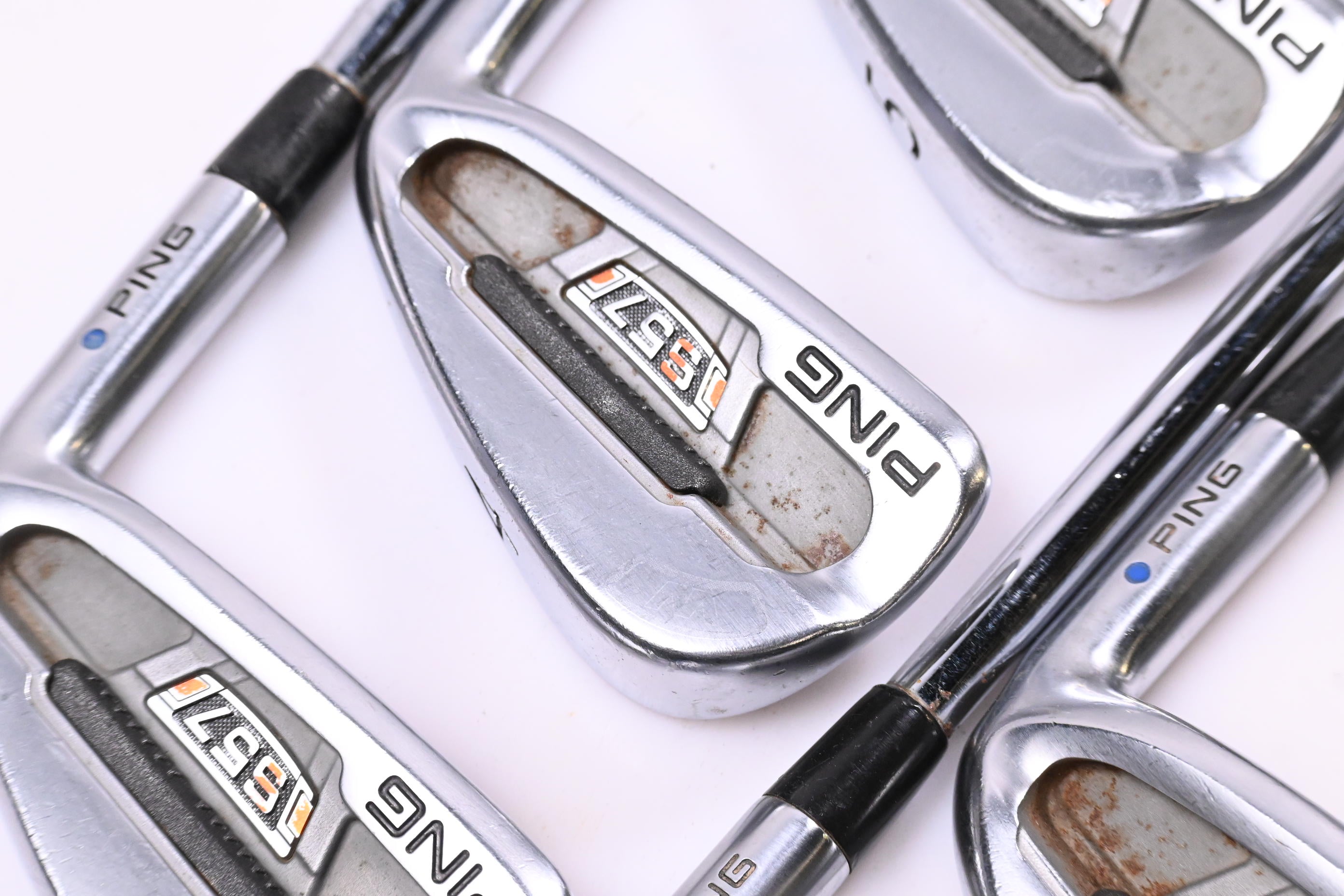 Ping S57 Irons / 3-PW / Blue Dot / Stiff Flex Dynamic Gold S300 Shafts