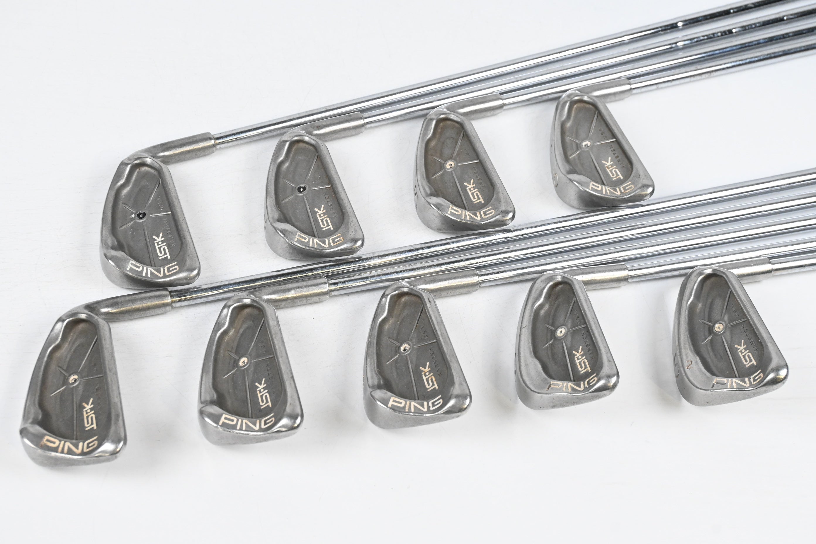 Ping ISI-K Irons / 3-PW+SW / White Dot / Stiff Flex Ping JZ Shafts