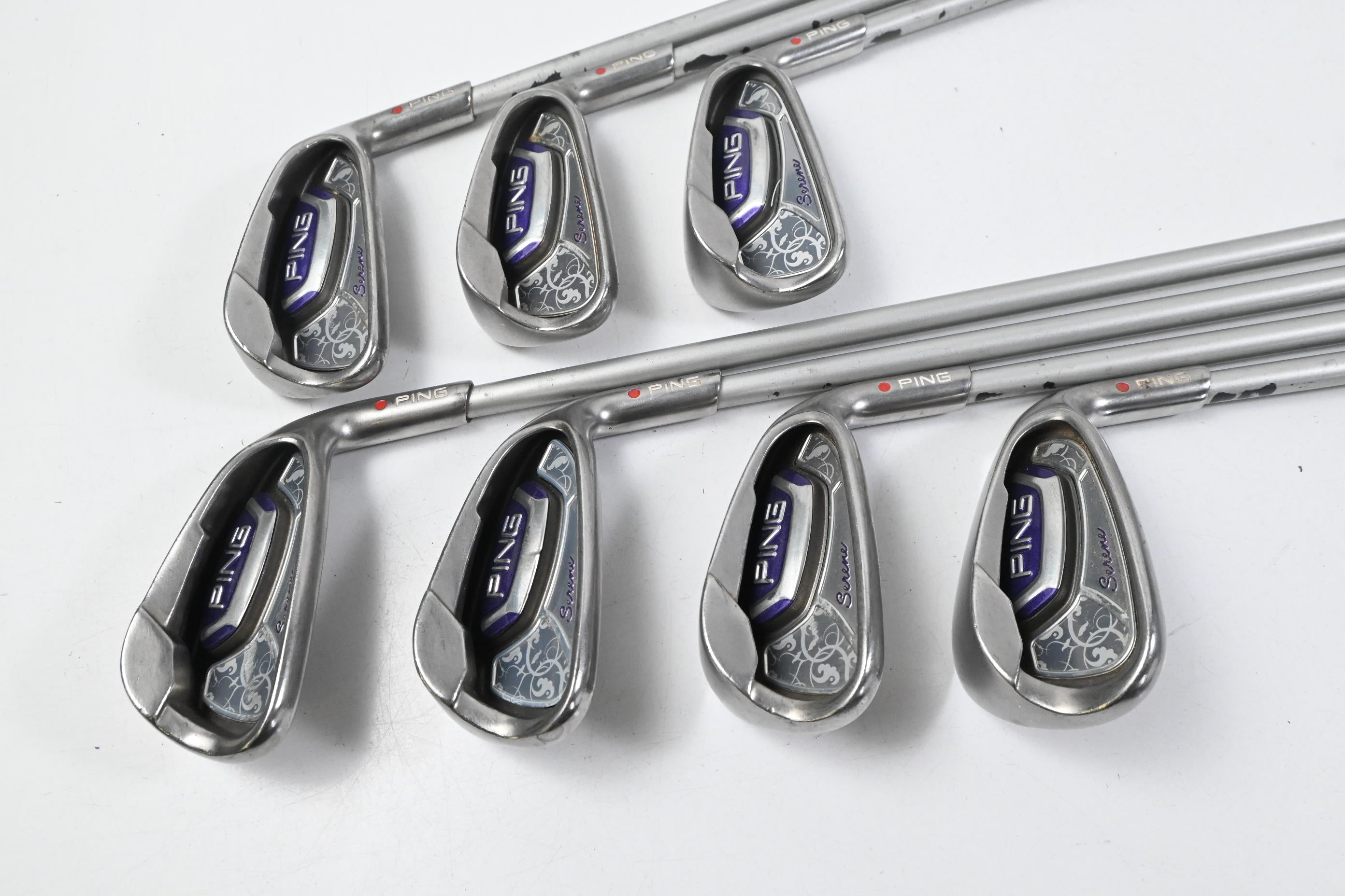 Ladies Ping Serene Combo Irons / 5-PW+SW / Red Dot / Ladies Flex Ping ULT 210