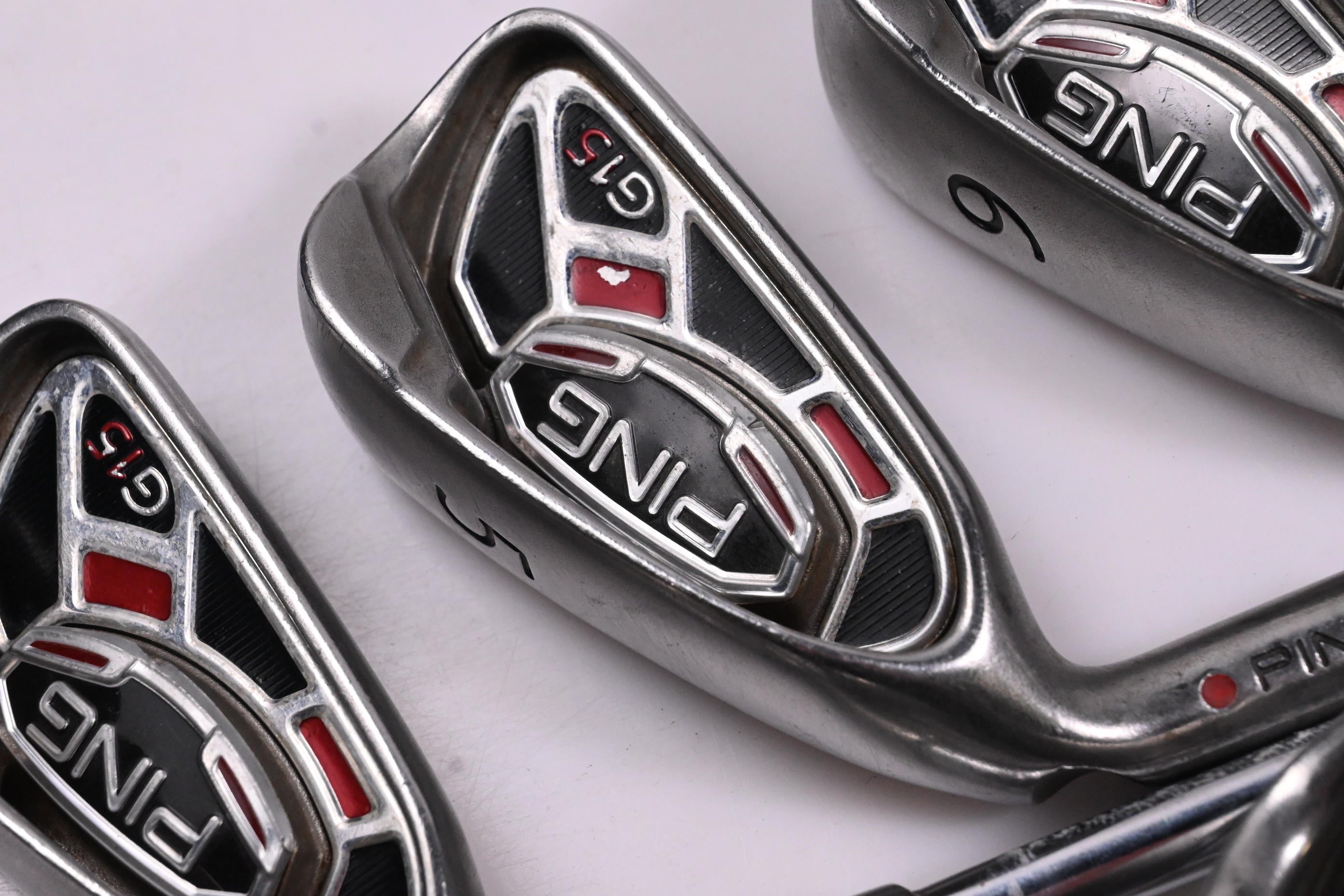 Left Hand Ping G15 Irons / 4-9i / Red Dot / Regular Flex Ping Shafts