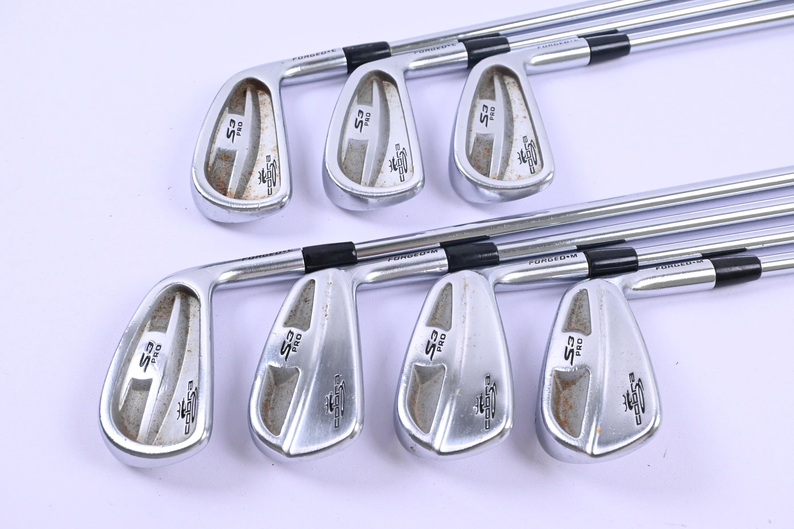 Cobra S3 Pro Irons / 3-9i / Stiff Flex Project X Rifle Shafts