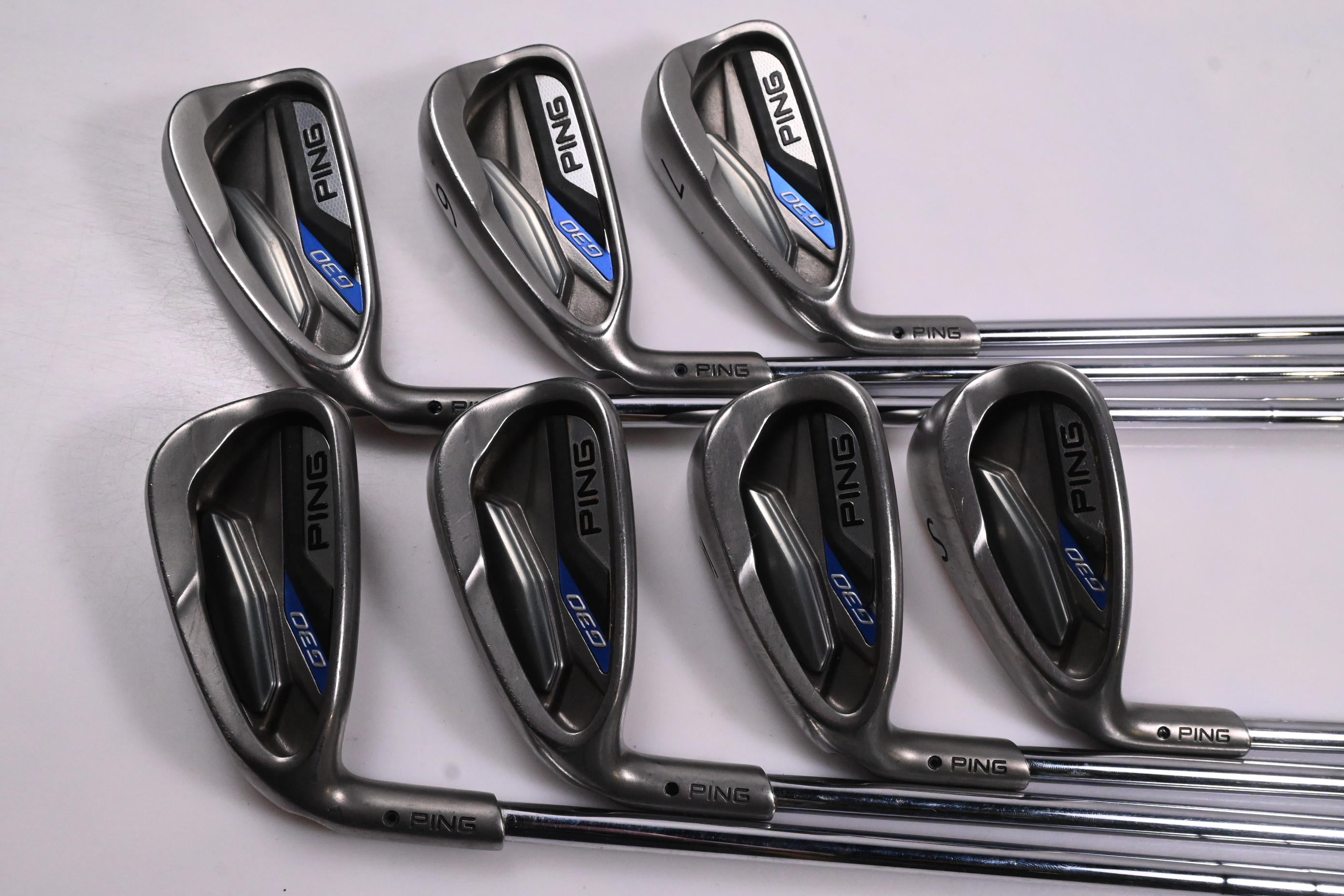 Left Hand Ping G30 Irons / 5-PW+SW / Black Dot / Regular Flex Ping CFS Distance