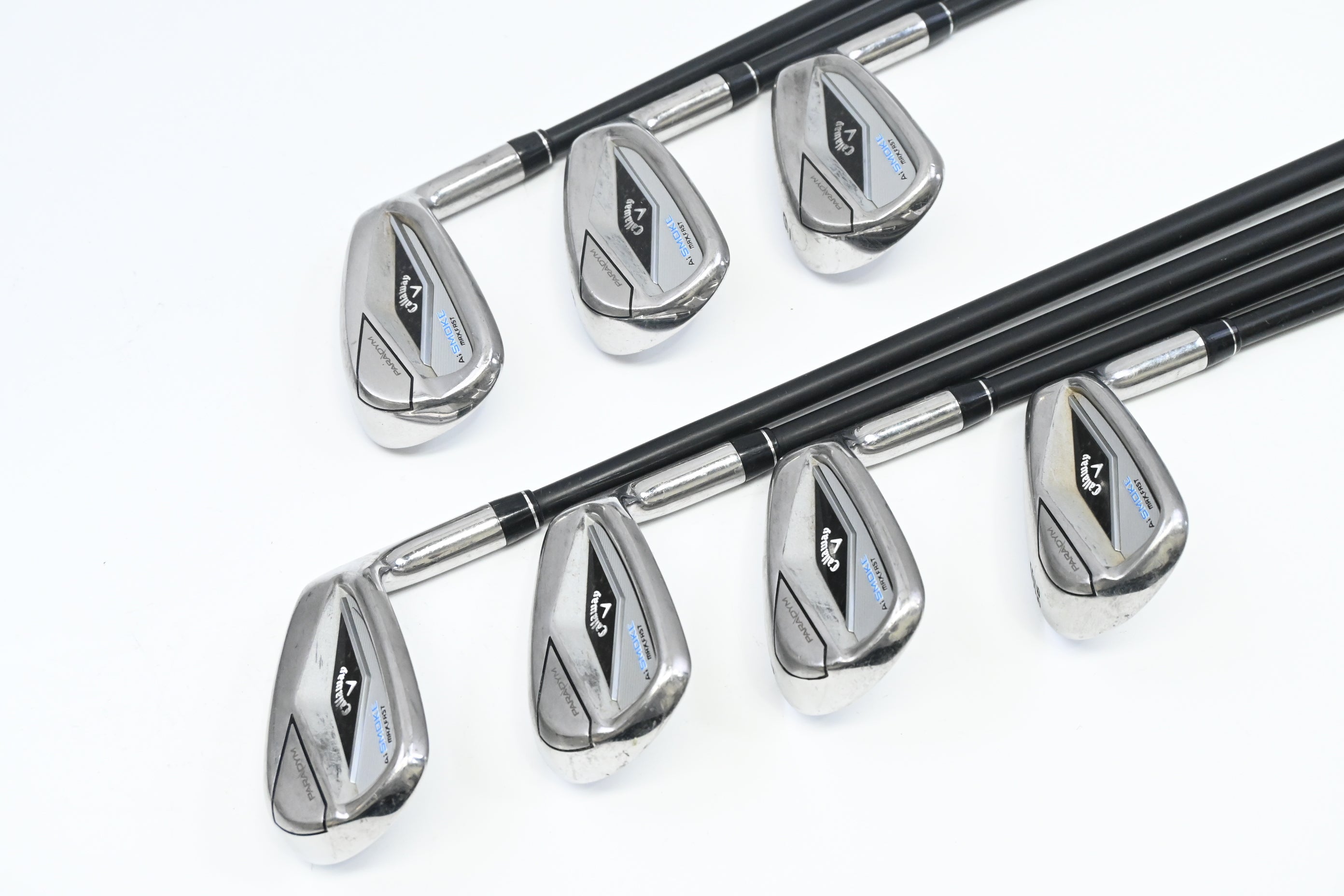 Callaway Paradym Ai Smoke Max Fast Irons / 7-PW+AW+GW+SW / Senior Flex Cypher 40
