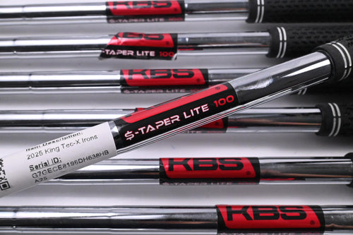 Cobra 2025 King Tec-X Irons / 4-PW+GW / Stiff Flex KBS $-Taper Lite 100 Shafts