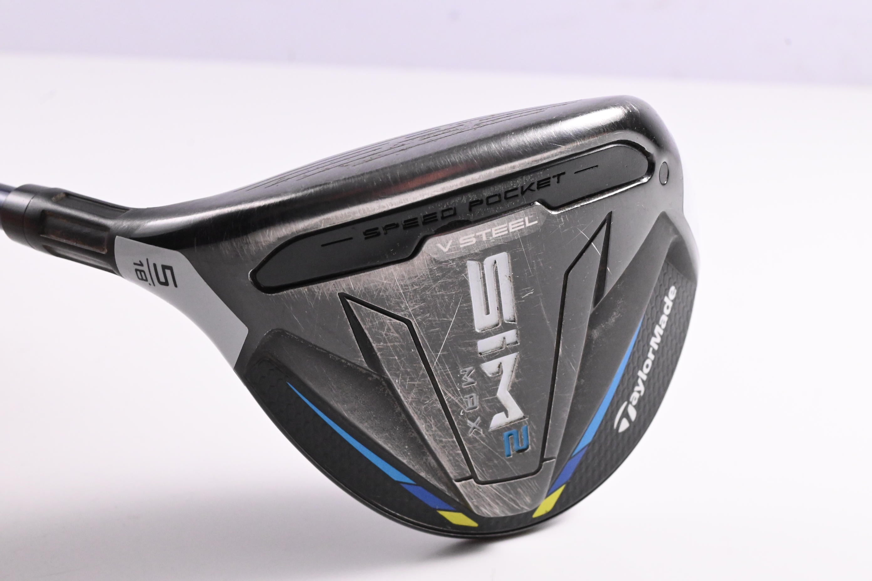 Left Hand Taylormade SIM2 Max #5 Wood / 18 Degree / Regular Flex Ventus Blue 6