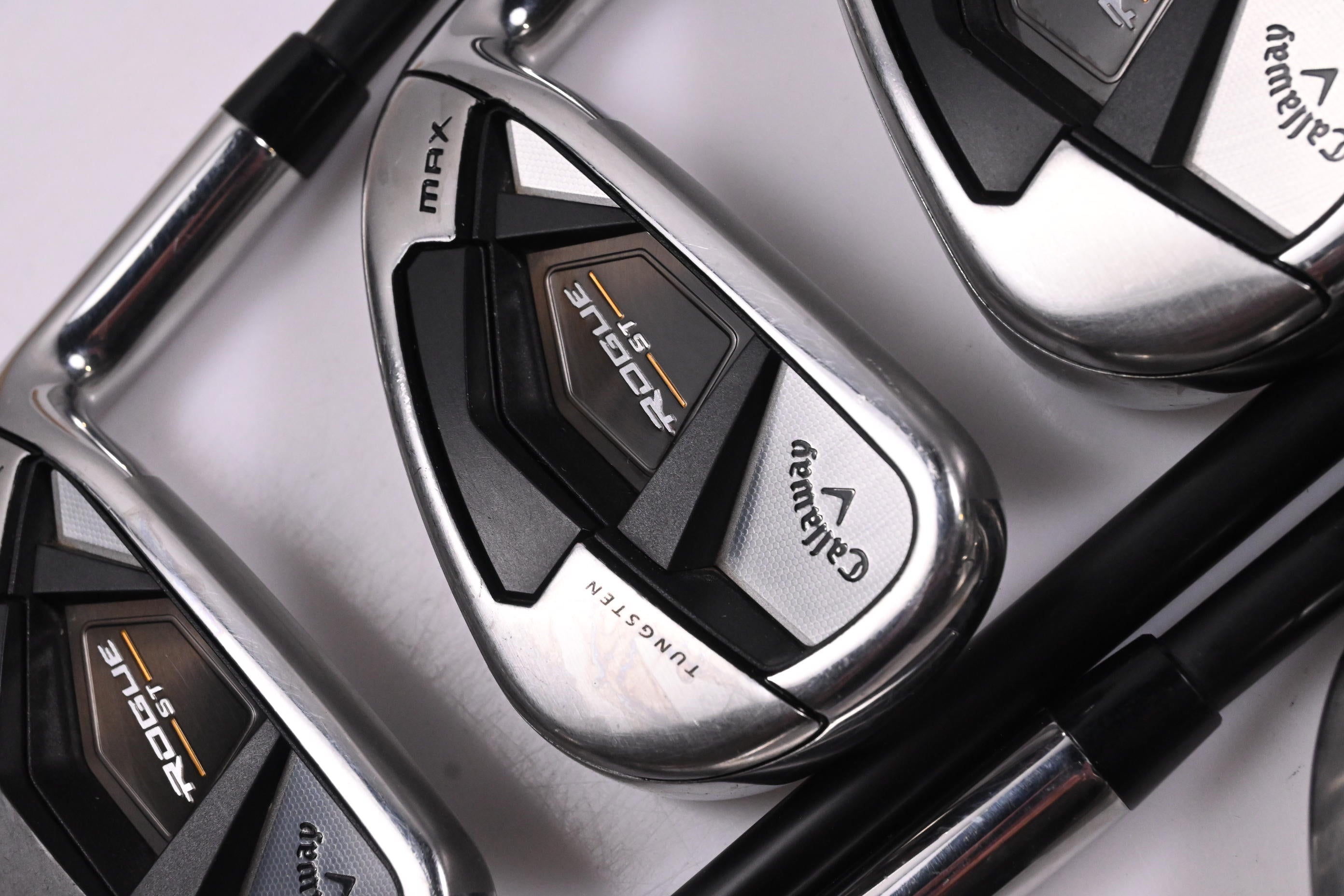 Callaway Rogue ST Max OS Irons / 6-PW+AW+GW / Senior Flex Cypher 50 Shafts