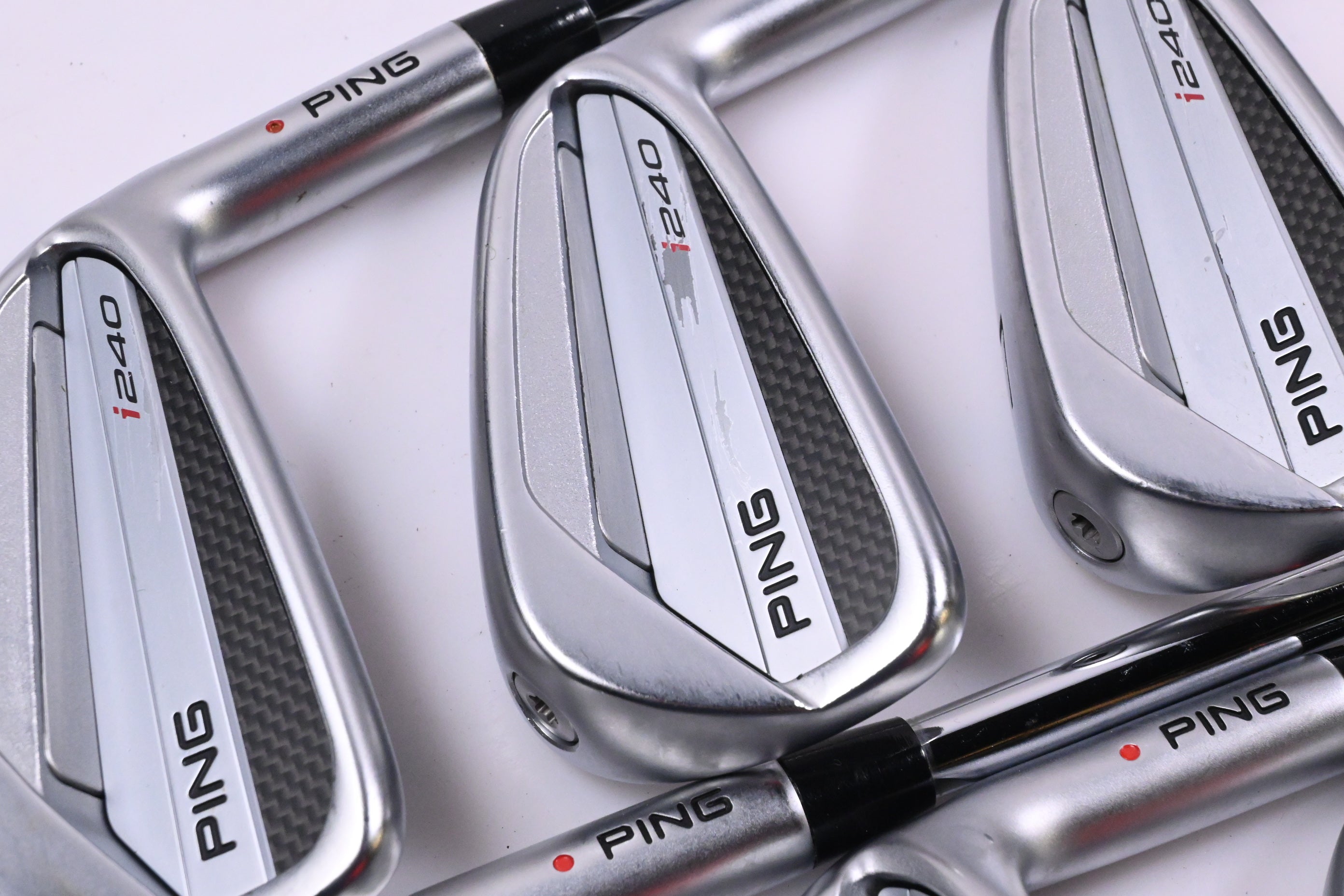 Ping I240 Irons / 5-PW / Red Dot / Stiff Flex KBS Tour Lite Shafts