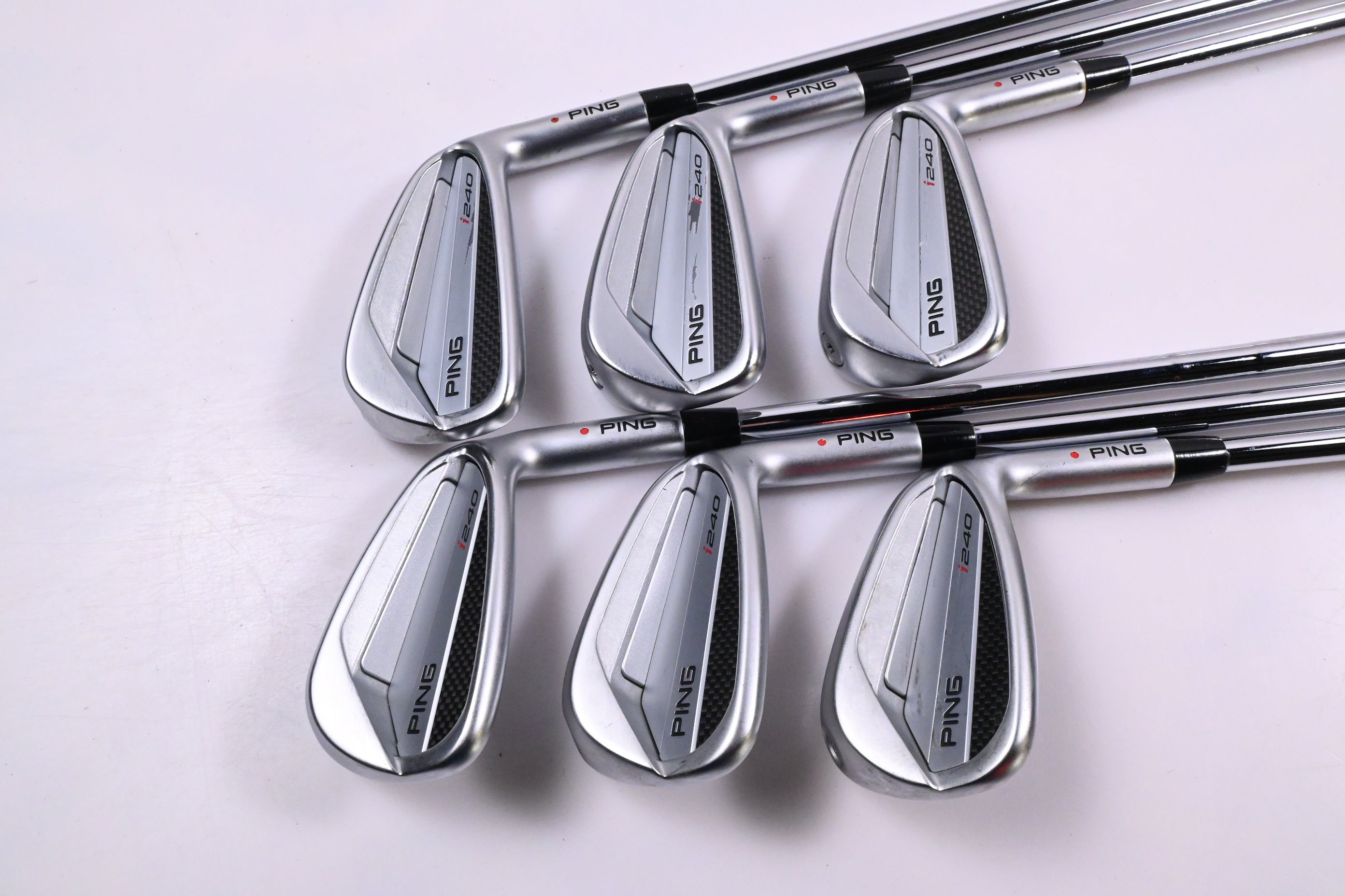 Ping I240 Irons / 5-PW / Red Dot / Stiff Flex KBS Tour Lite Shafts