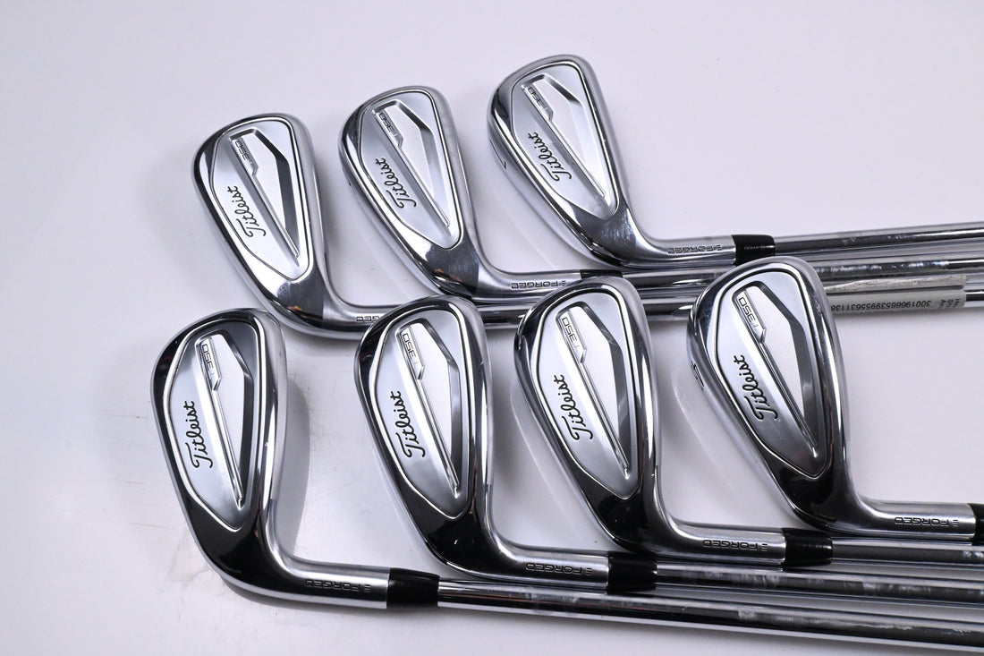 Left Hand Titleist T350 Irons / 5-PW+GW /  Regular Flex True Temper AMT Red R300