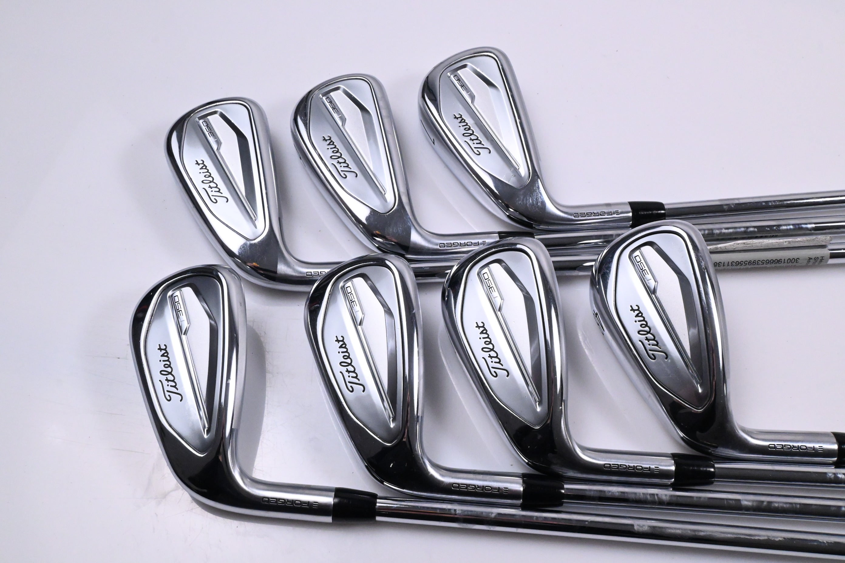 Left Hand Titleist T350 Irons / 5-PW+GW /  Regular Flex True Temper AMT Red R300