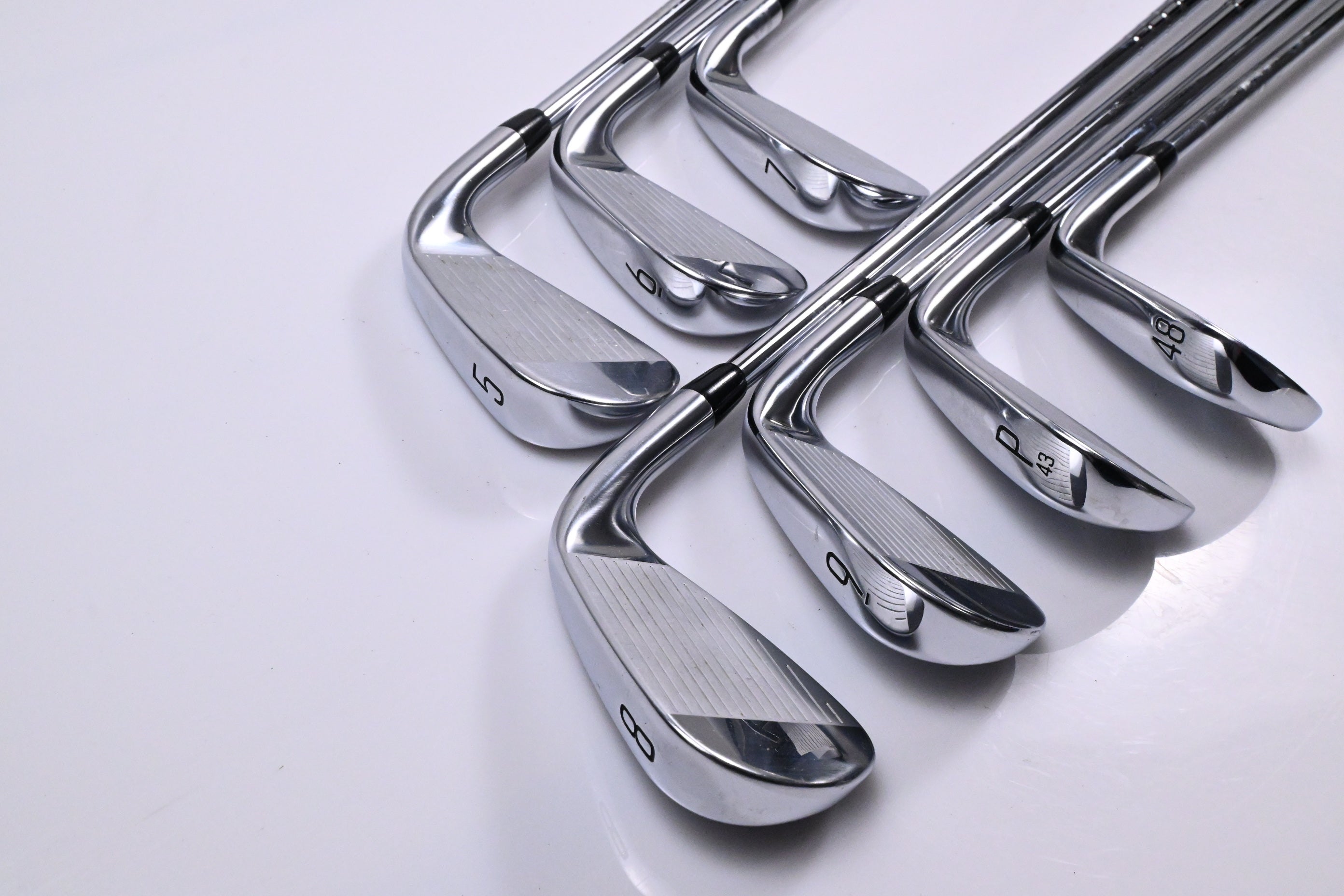 Left Hand Titleist T350 Irons / 5-PW+GW /  Regular Flex True Temper AMT Red R300