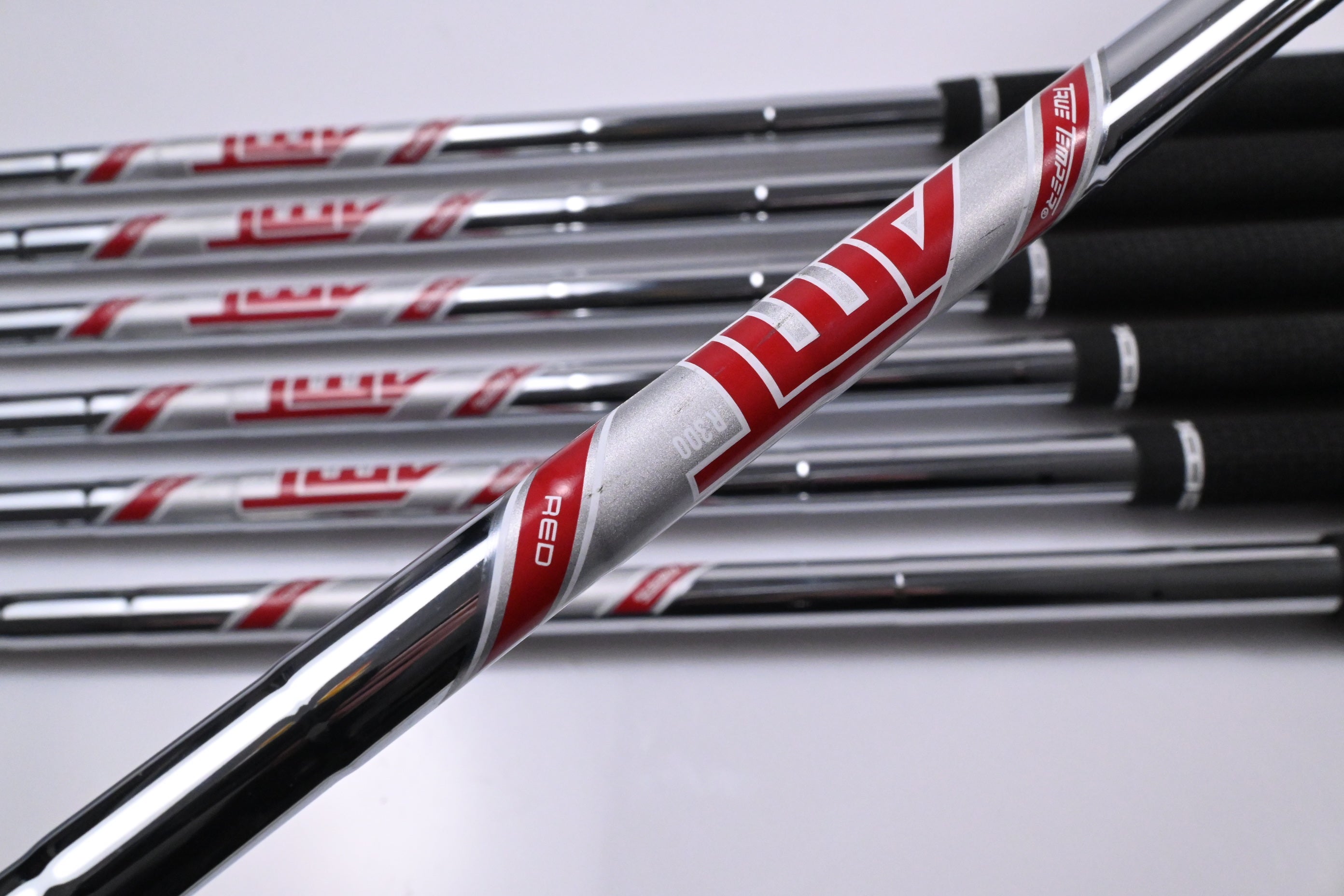Left Hand Titleist T350 Irons / 5-PW+GW /  Regular Flex True Temper AMT Red R300