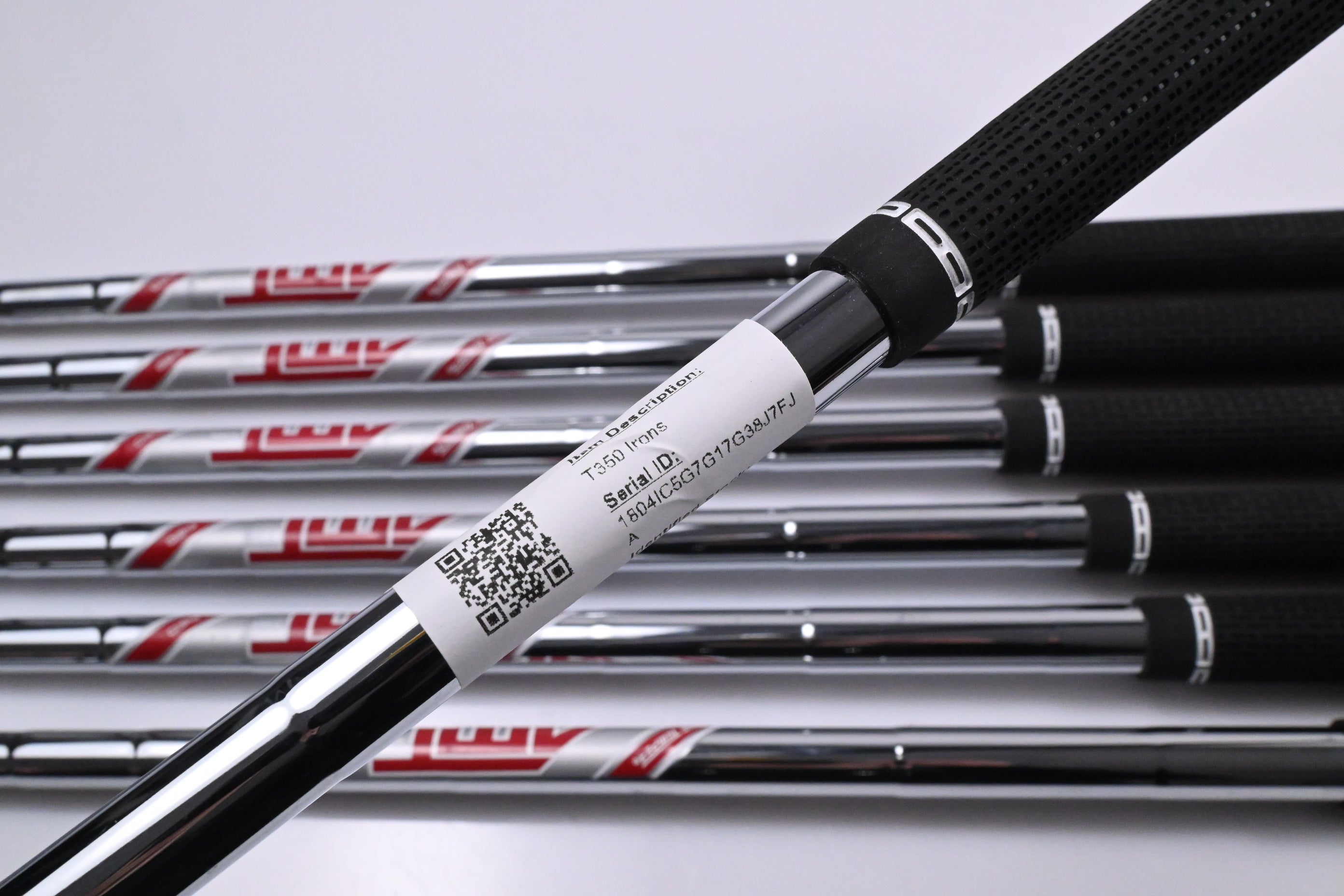 Left Hand Titleist T350 Irons / 5-PW+GW /  Regular Flex True Temper AMT Red R300