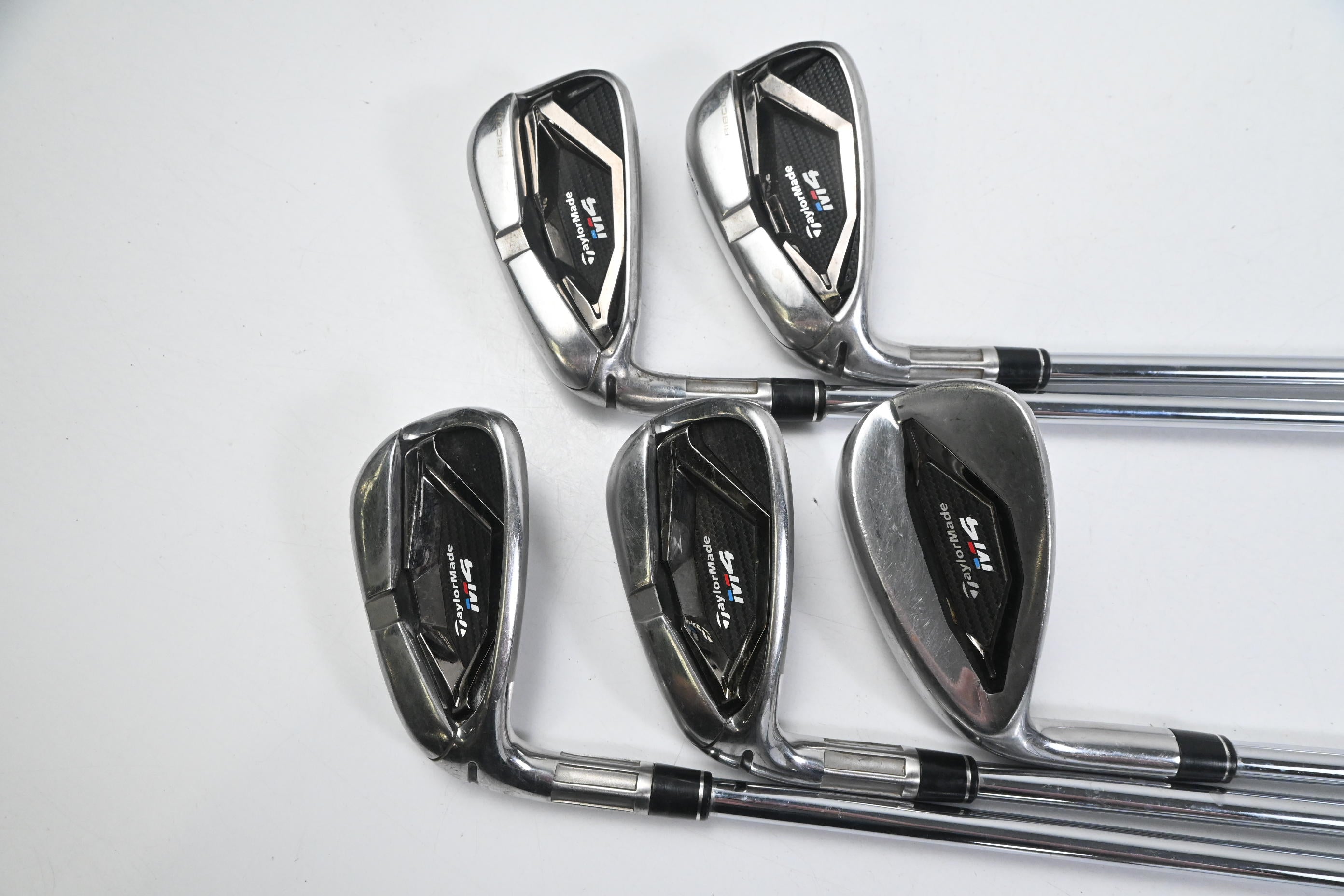 Left Hand Taylormade M4 Irons / 7-PW+SW / Regular Flex KBS MAX 85 Shafts