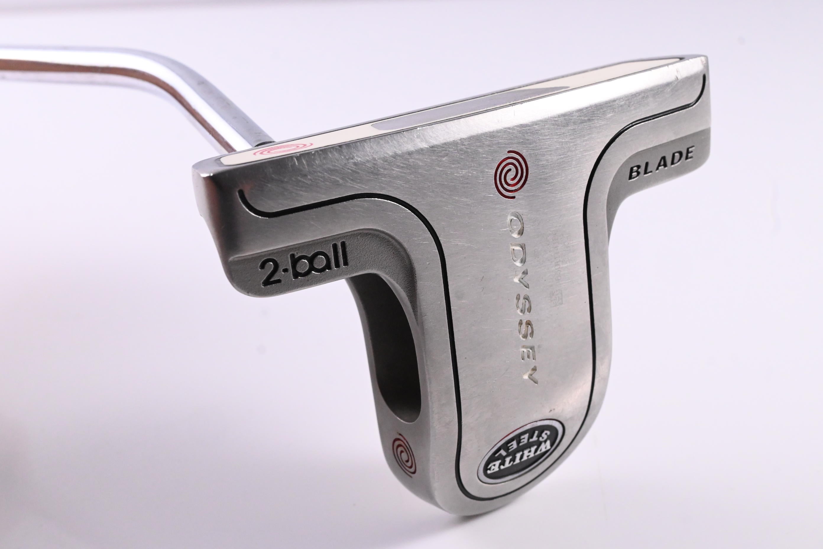 Left Hand Odyssey White Steel 2-Ball Blade Putter / 35 Inch