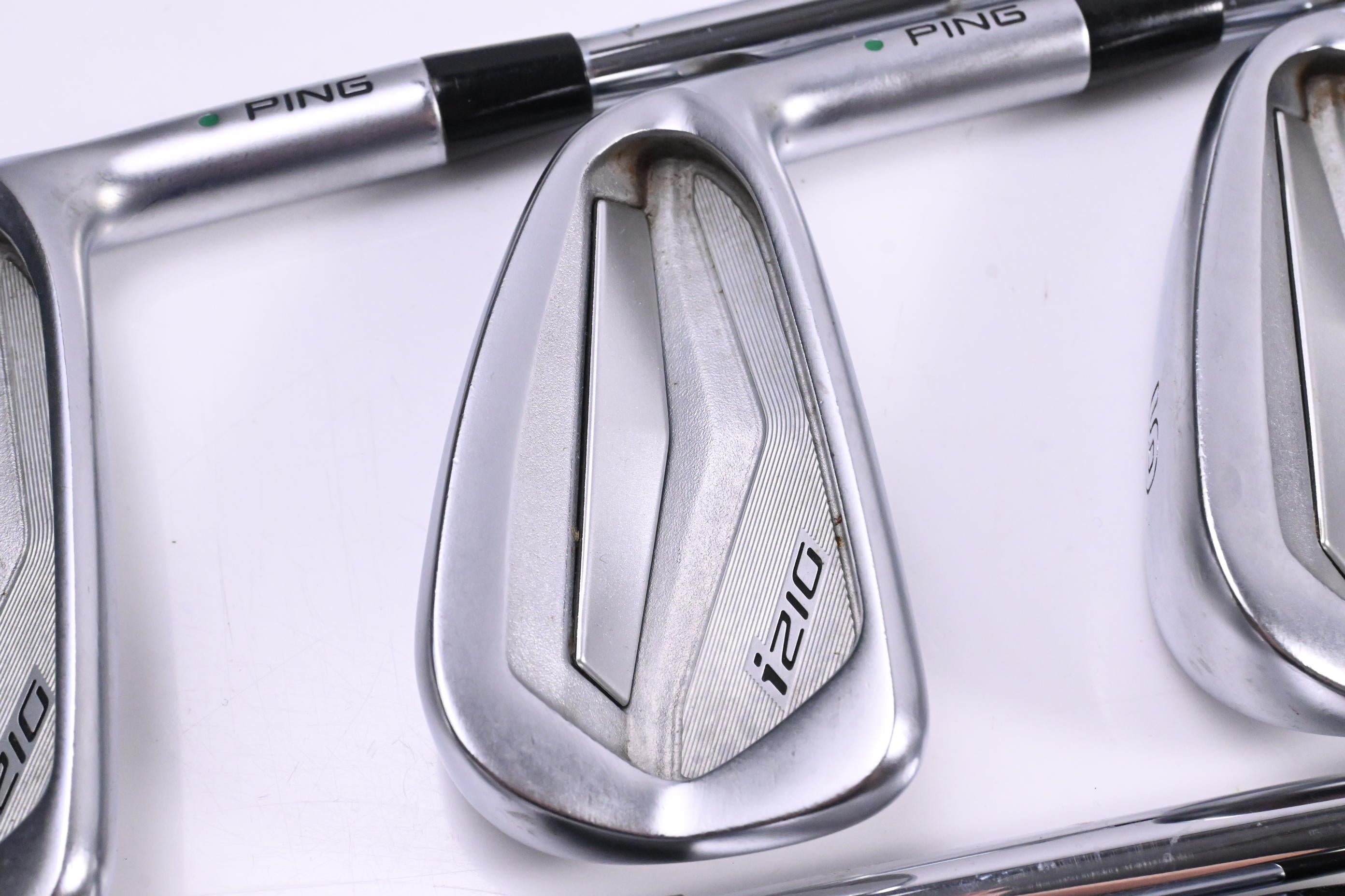 Ping i210 Irons / 4-PW+UW / Green Dot / Stiff Flex Dynamic Gold S300 Shafts