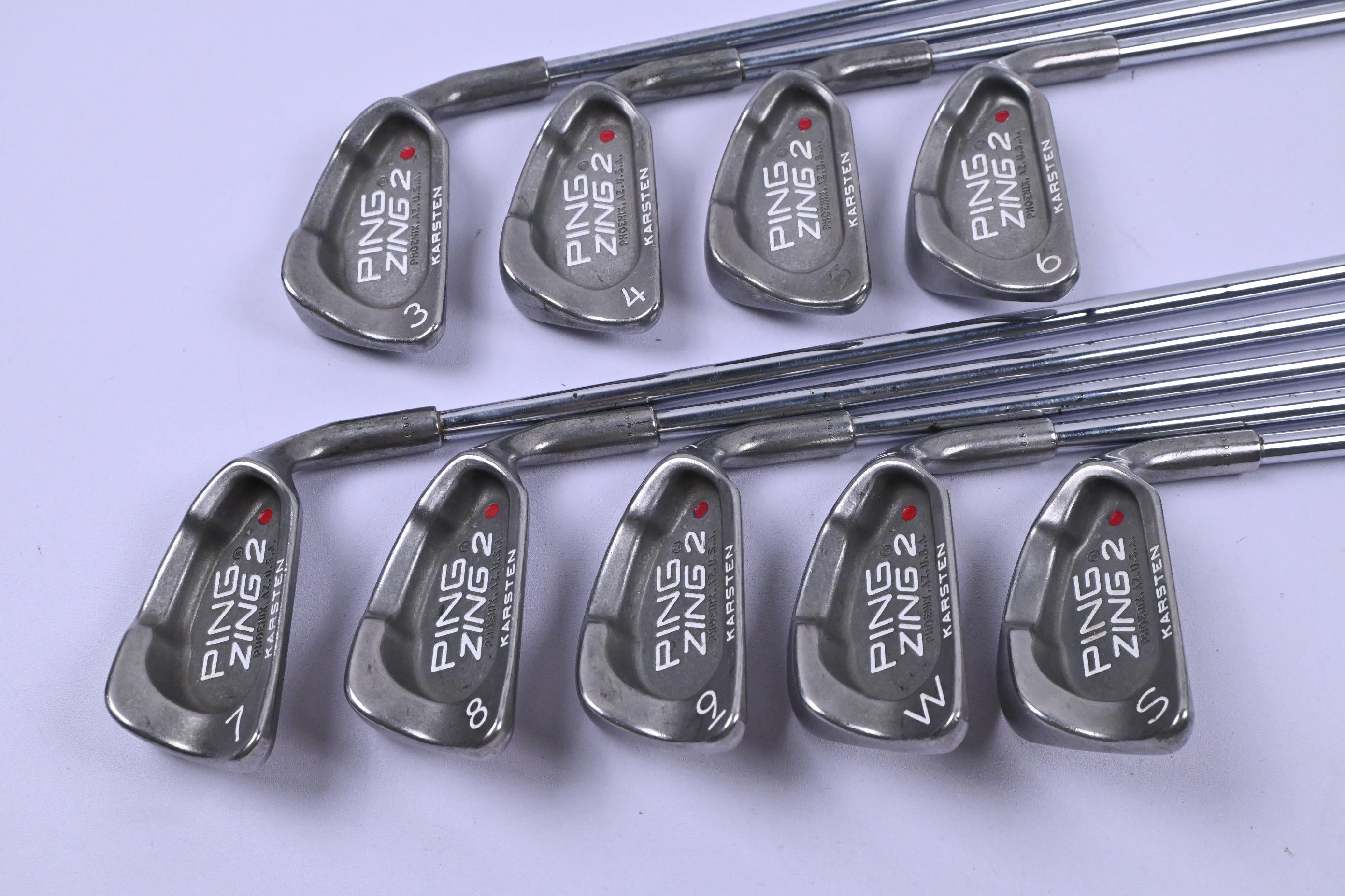 Ping Zing 2 Irons / 3-PW+SW / Red Dot / Stiff Flex Ping JZ Shafts
