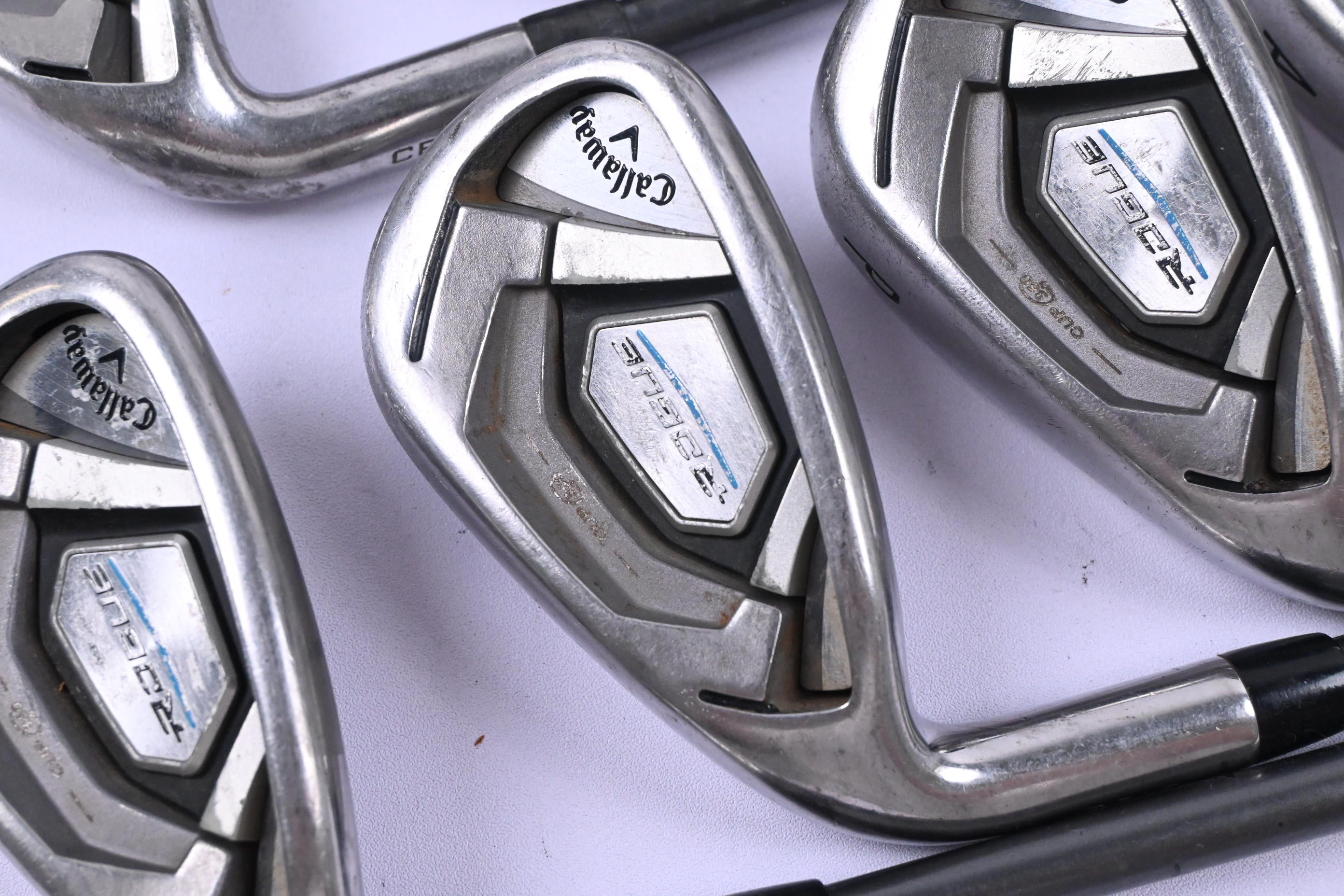 Left Hand Callaway Rogue Irons / 5-PW+GW / Senior Flex Synergy Blue 50 Shafts