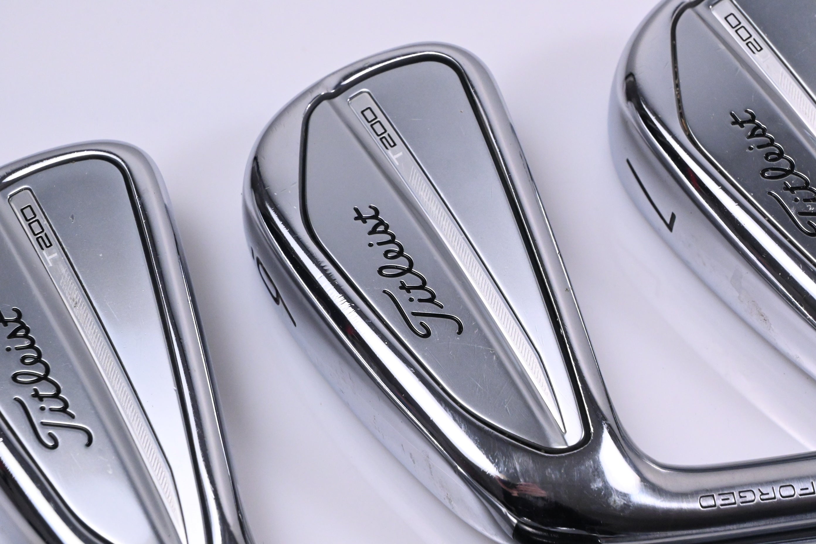 Left Hand Titleist T200 2023 Irons / 5-PW+GW / Stiff Flex AMT Black S300 Shafts