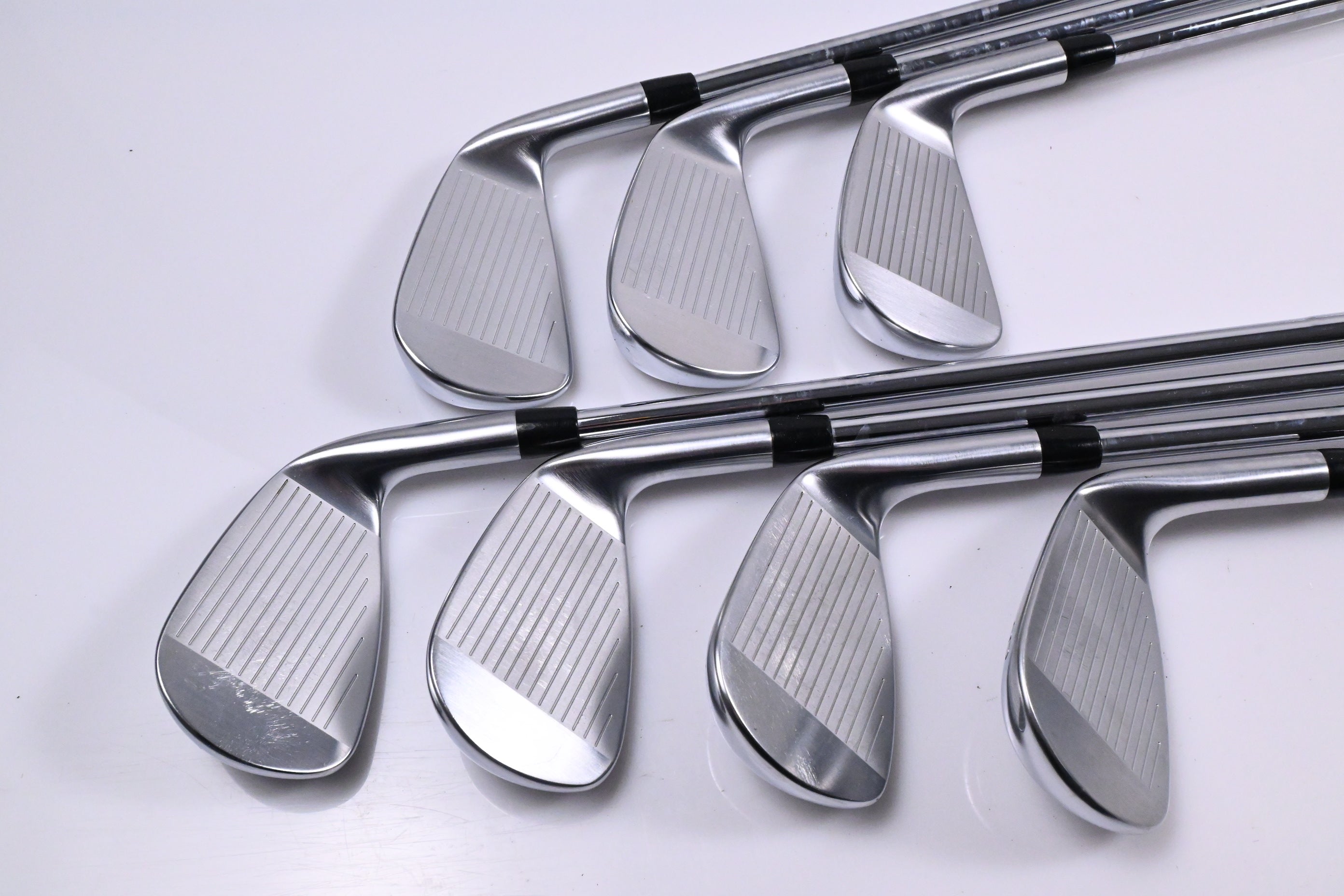 Left Hand Titleist T200 2023 Irons / 5-PW+GW / Stiff Flex AMT Black S300 Shafts