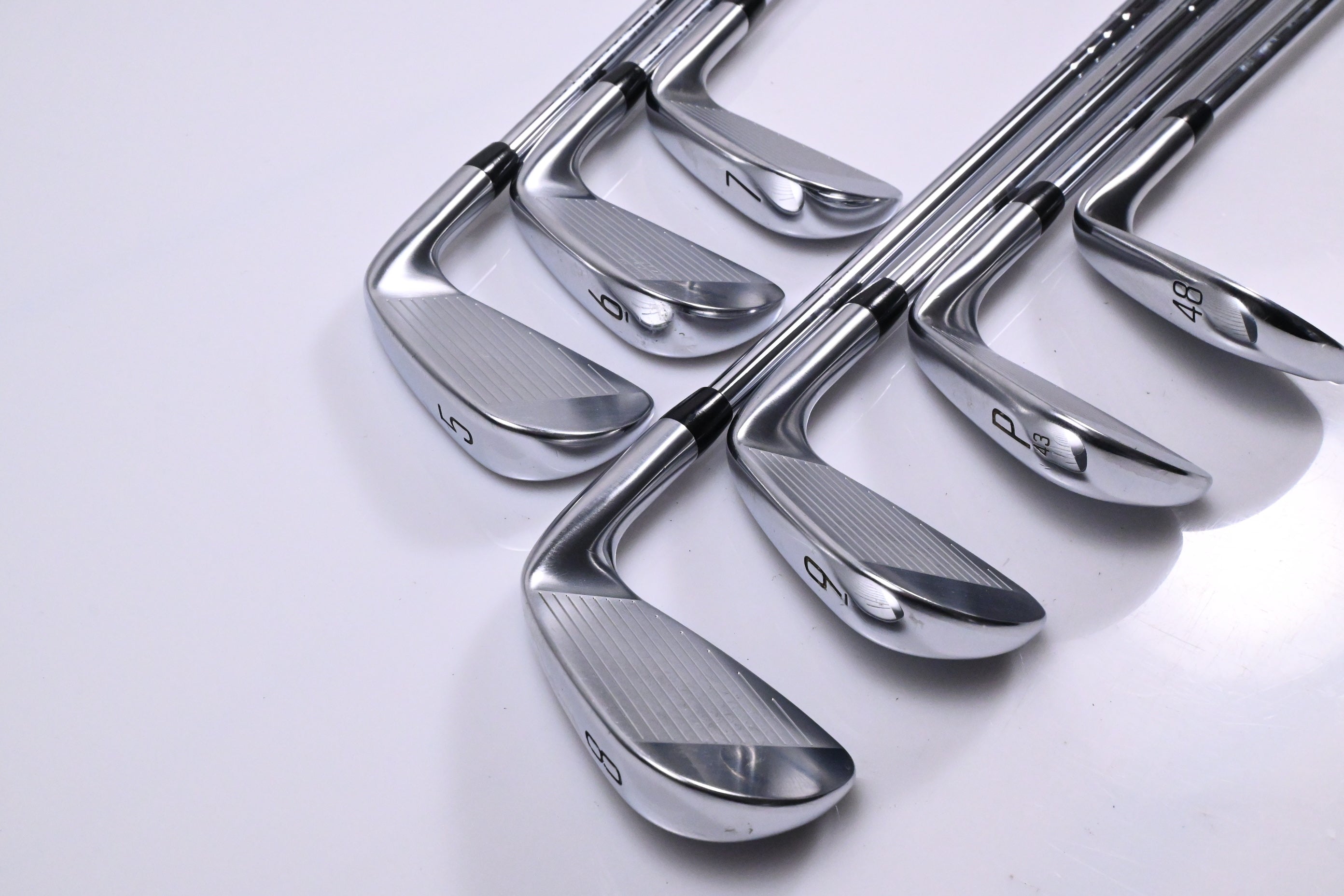 Left Hand Titleist T200 2023 Irons / 5-PW+GW / Stiff Flex AMT Black S300 Shafts