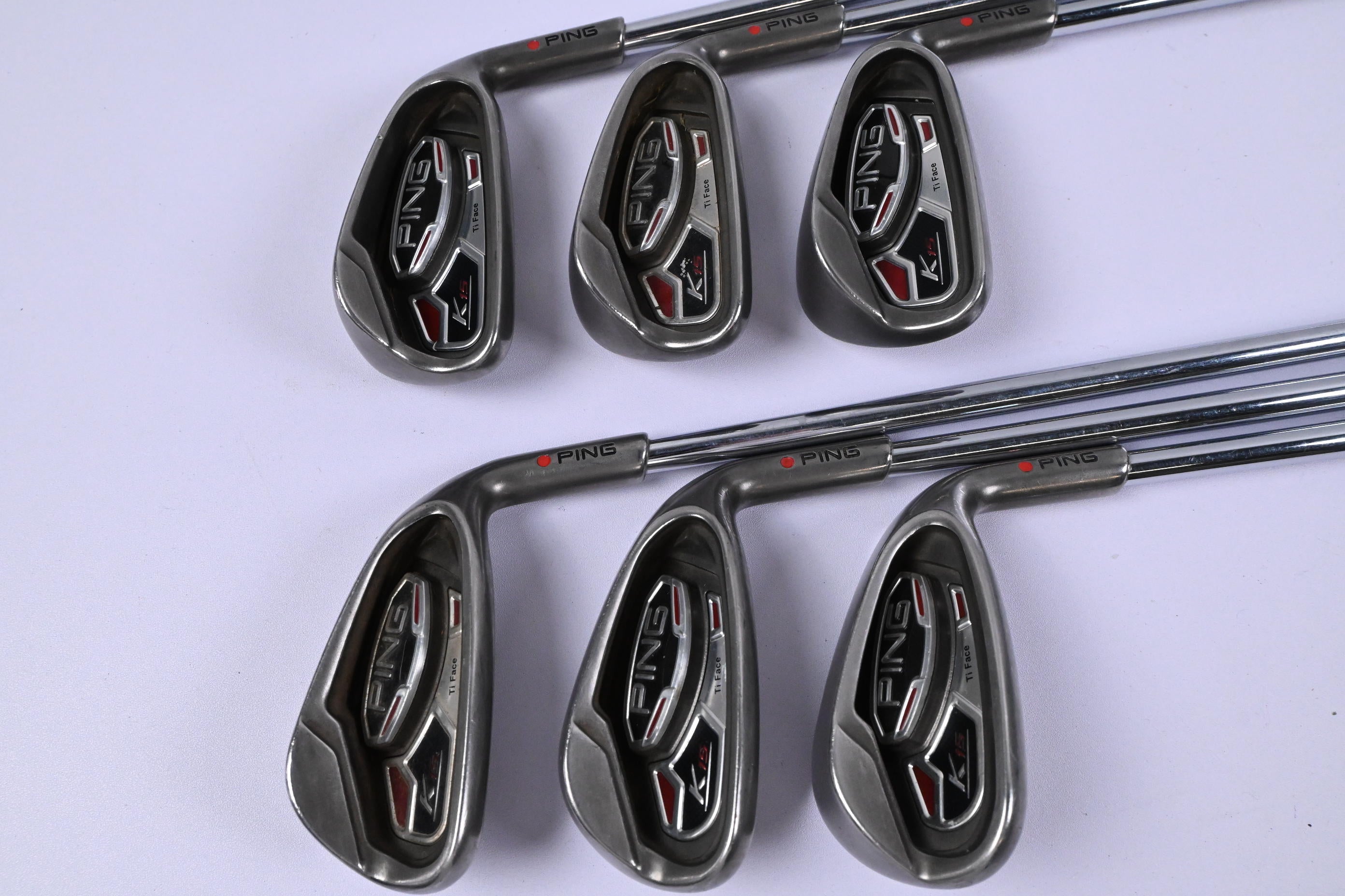 Ping K15 Irons / 6-PW+SW / Red Dot / Regular Flex Steel Shafts