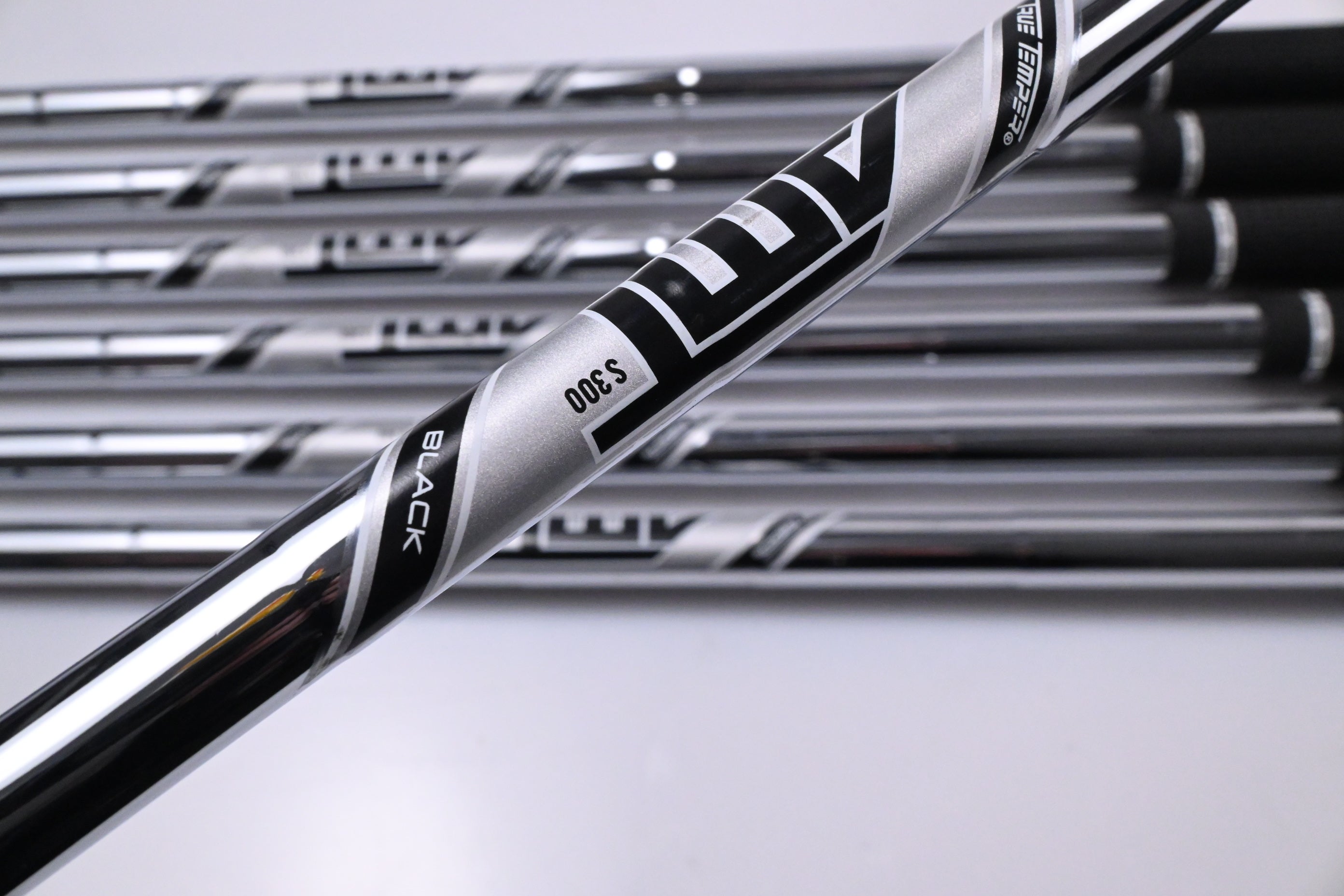 Left Hand Titleist T200 2023 Irons / 5-PW+GW / Stiff Flex AMT Black S300 Shafts