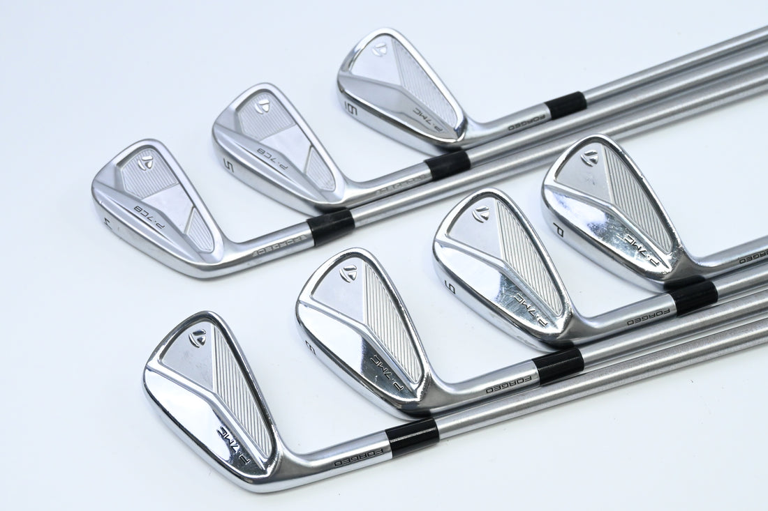 Left Hand Taylormade P7MC 2023/P7CB Combo Irons / 4-PW / Stiff Flex KBS Tour 120
