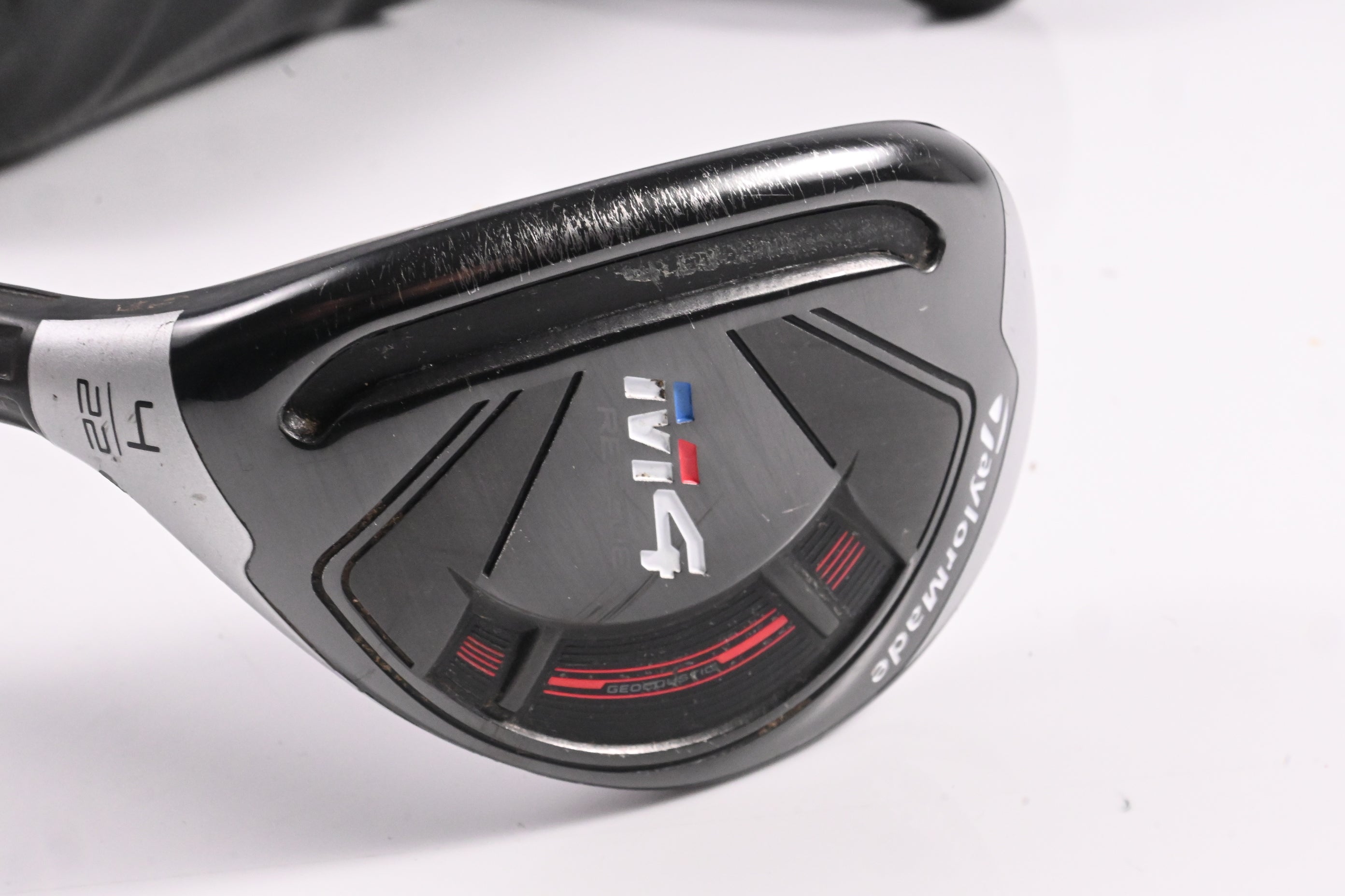 Left Hand Taylormade M4 #4 Hybrid / 22 Degree / Regular Flex Fujikura Atmos Red